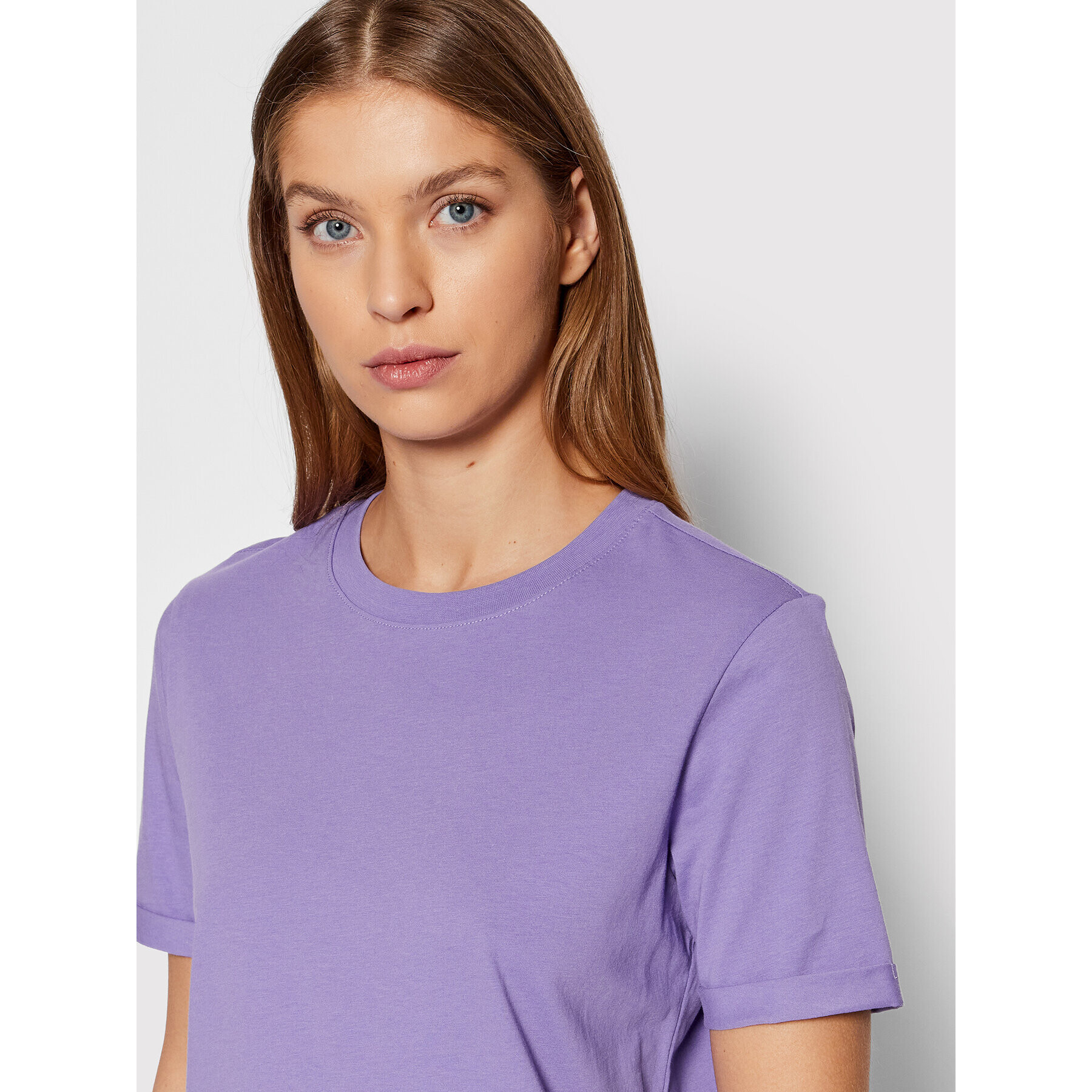 Pieces Тишърт Ria 17086970 Виолетов Regular Fit - Pepit.bg