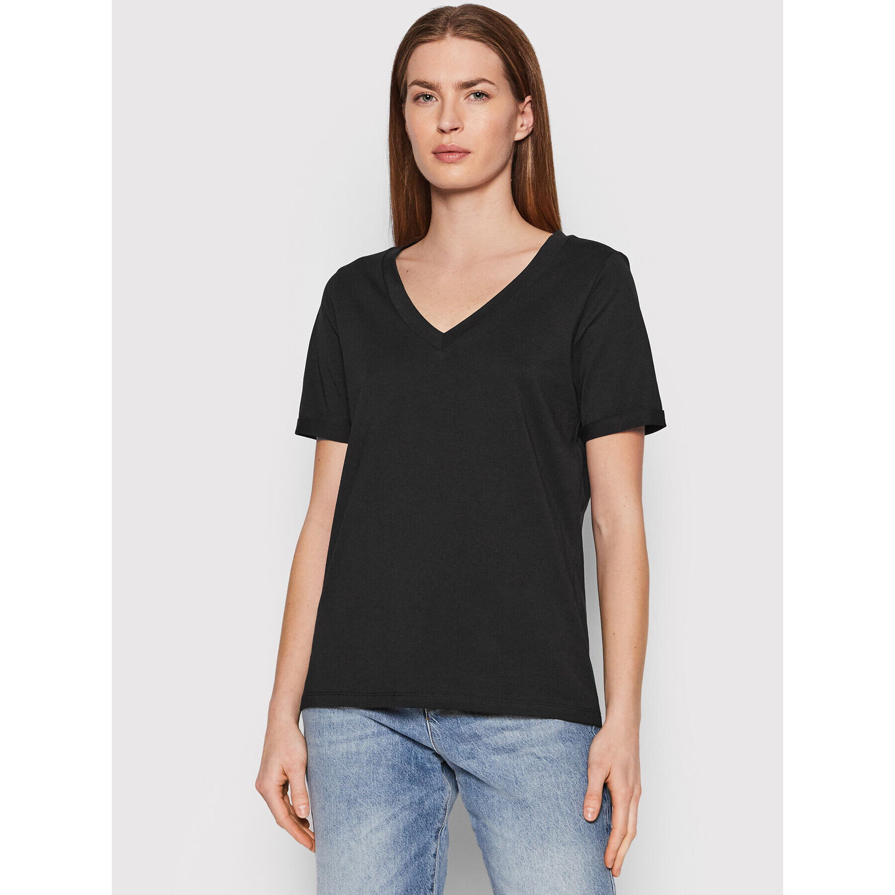 Pieces Тишърт Ria 17120455 Черен Regular Fit - Pepit.bg