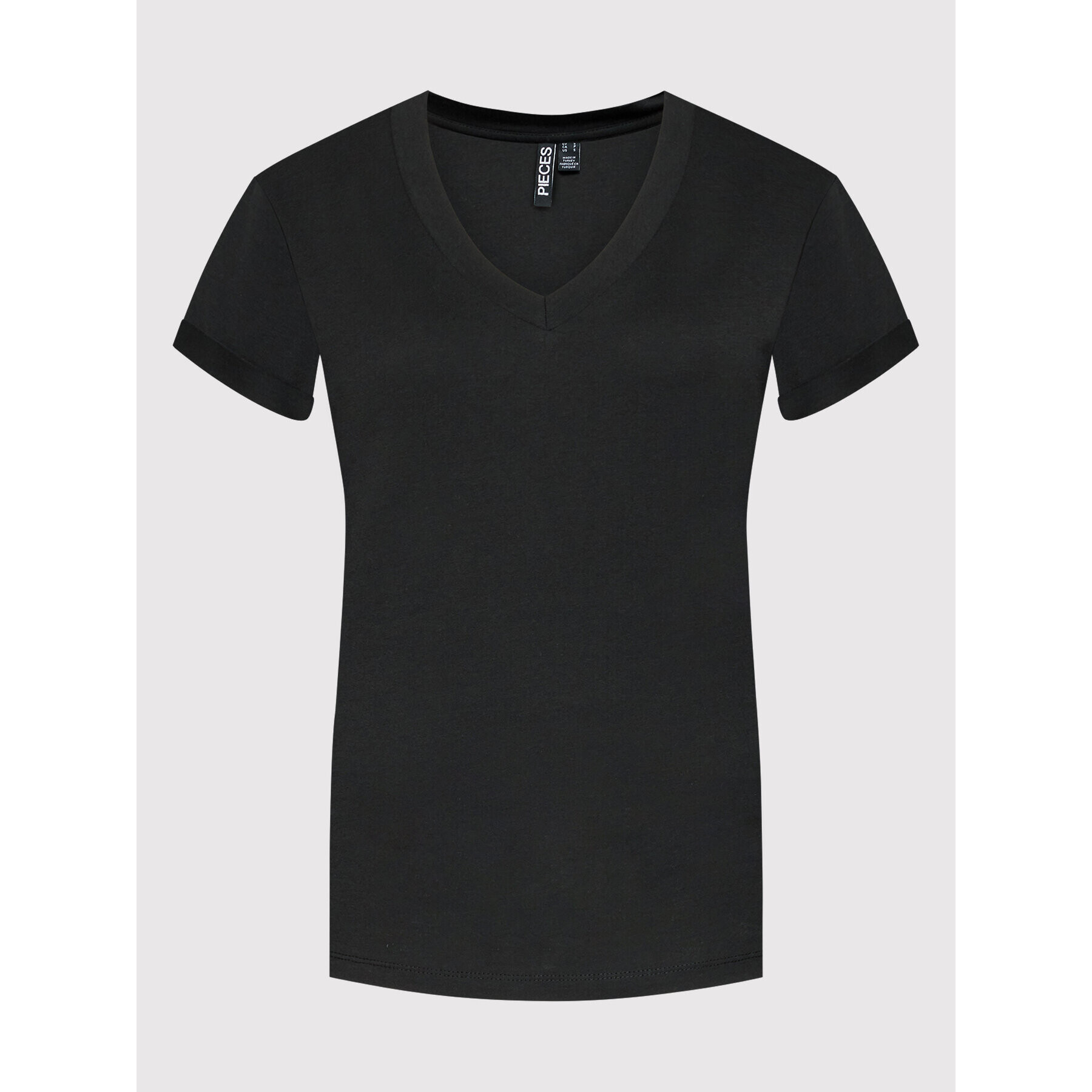 Pieces Тишърт Ria 17120455 Черен Regular Fit - Pepit.bg