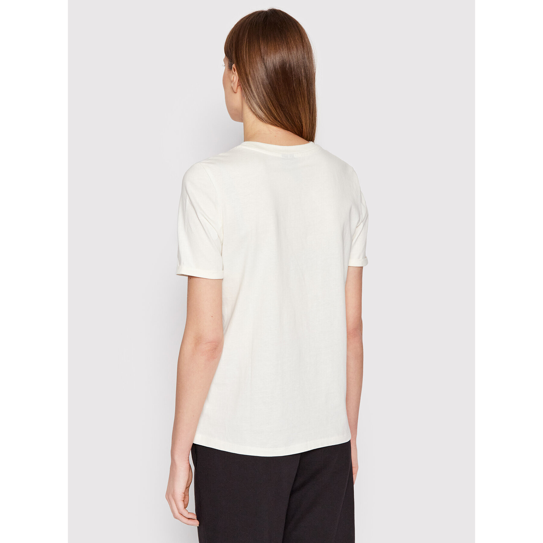 Pieces Тишърт Velune 17124346 Бял Relaxed Fit - Pepit.bg