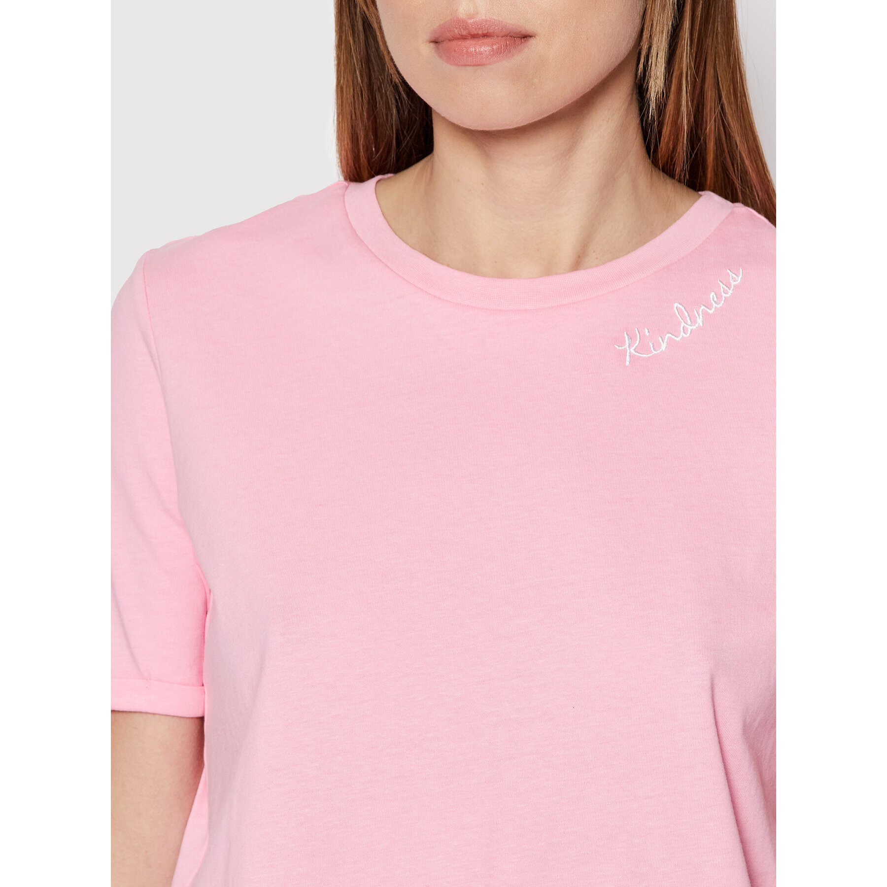 Pieces Тишърт Velune 17124346 Розов Relaxed Fit - Pepit.bg