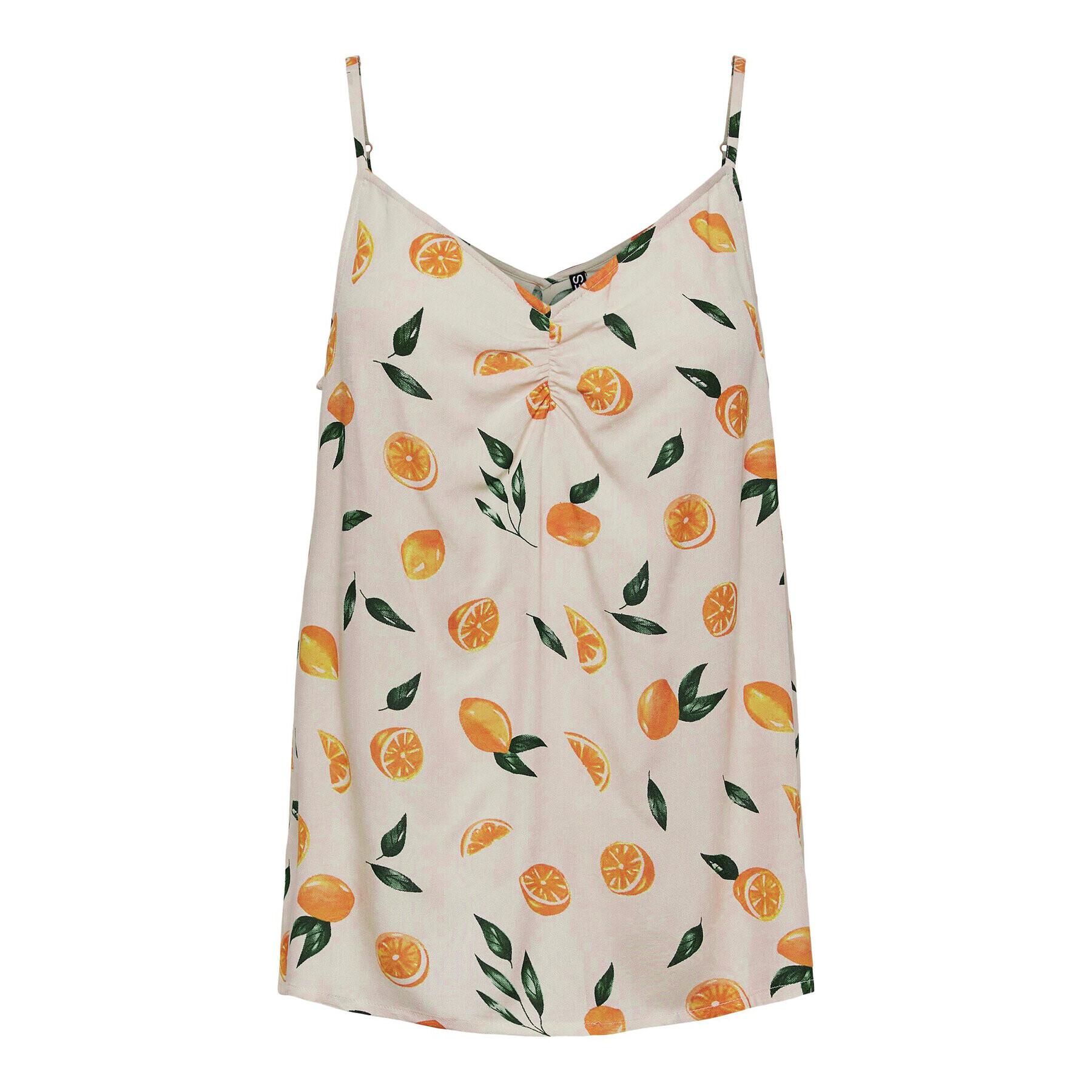 Pieces топ 17135284 Екрю Regular Fit - Pepit.bg
