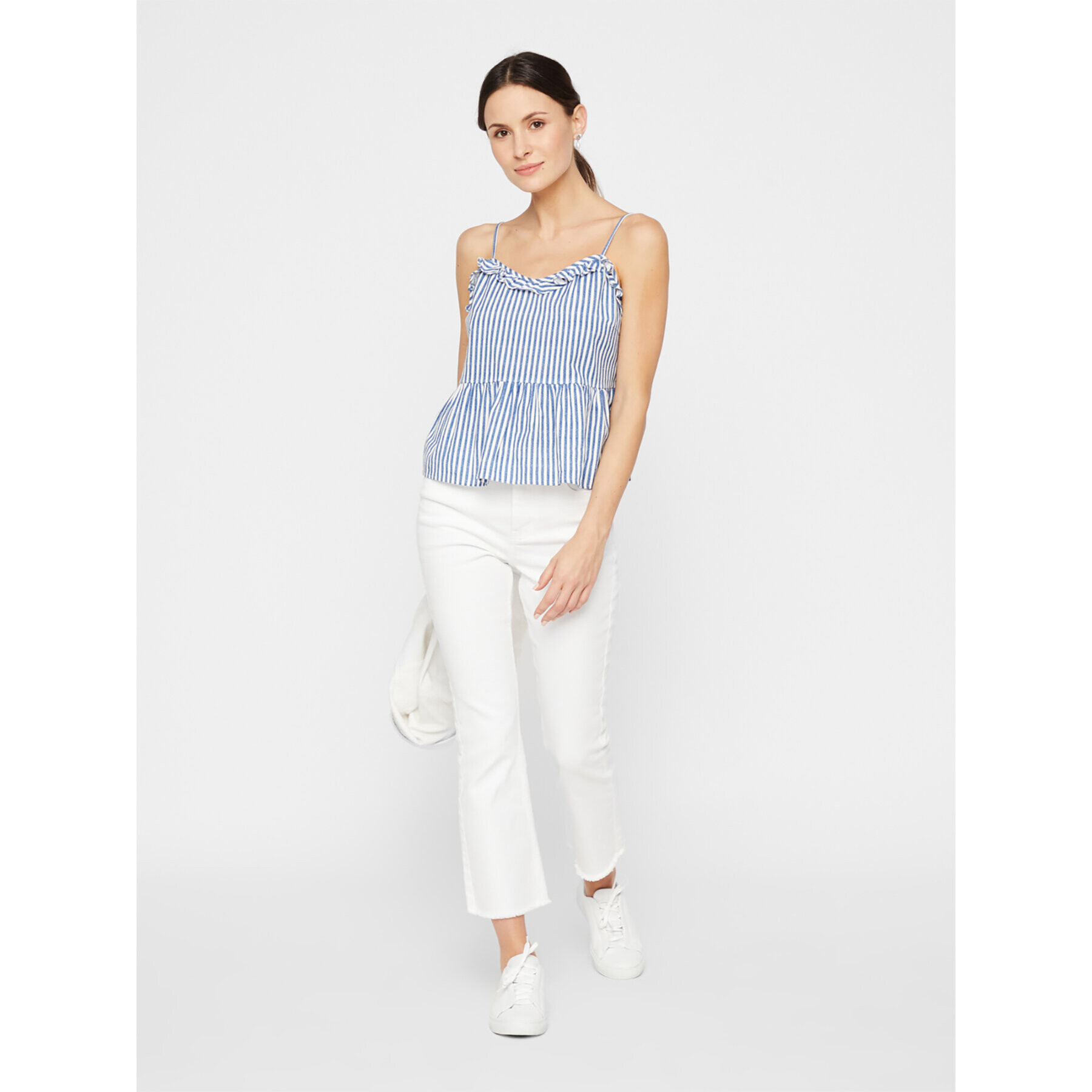 Pieces топ Aggi 17103509 Син Regular Fit - Pepit.bg