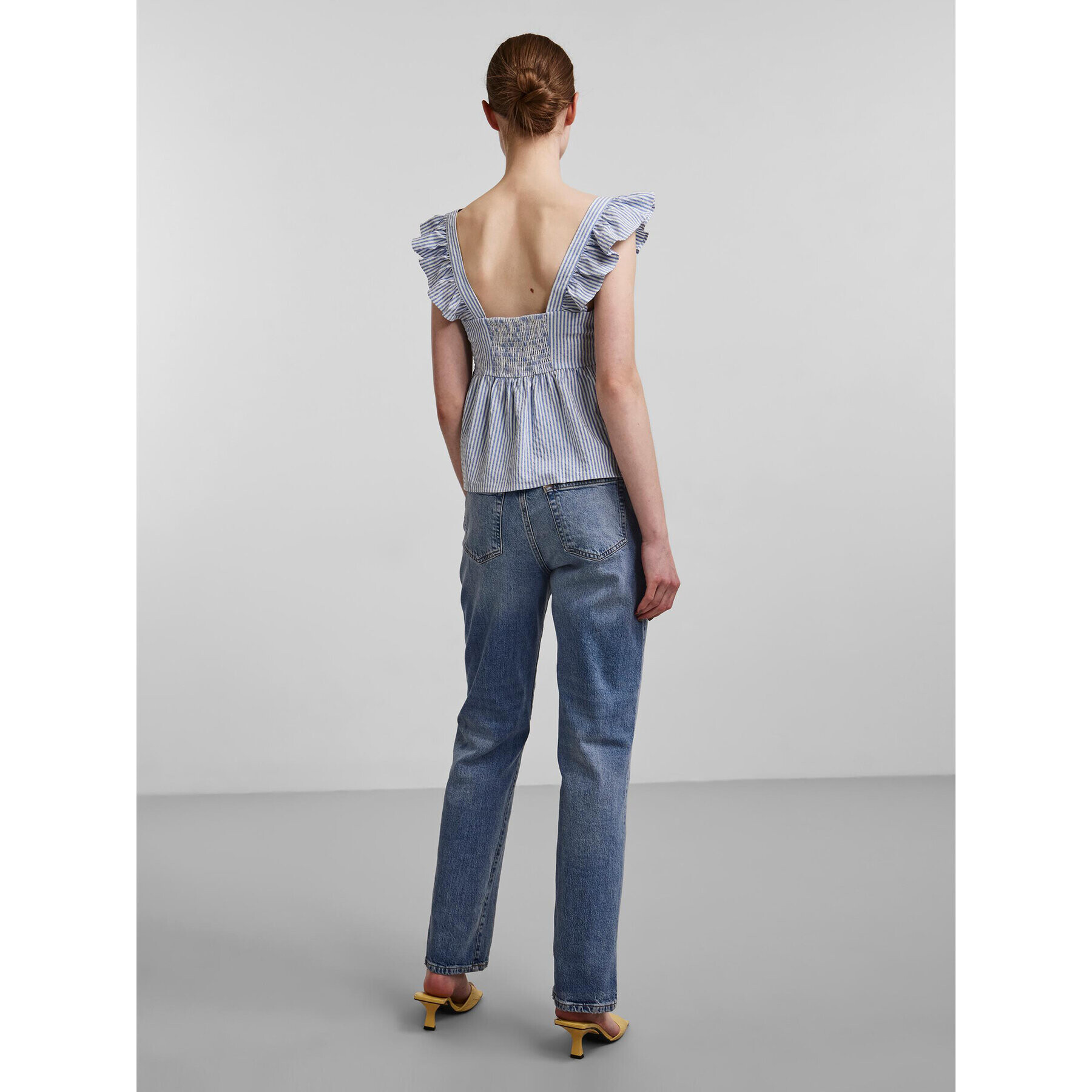 Pieces топ Serra 17126222 Син Regular Fit - Pepit.bg