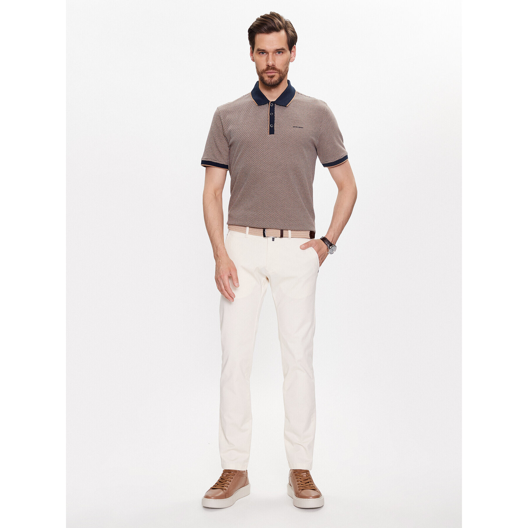 Pierre Cardin Чино панталони 30050/000/4017 Екрю Slim Fit - Pepit.bg