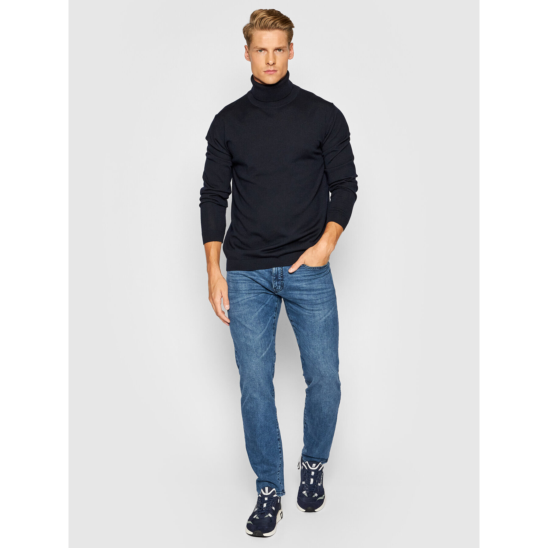 Pierre Cardin Дънки 3451/000/8820 Тъмносин Tapered Fit - Pepit.bg