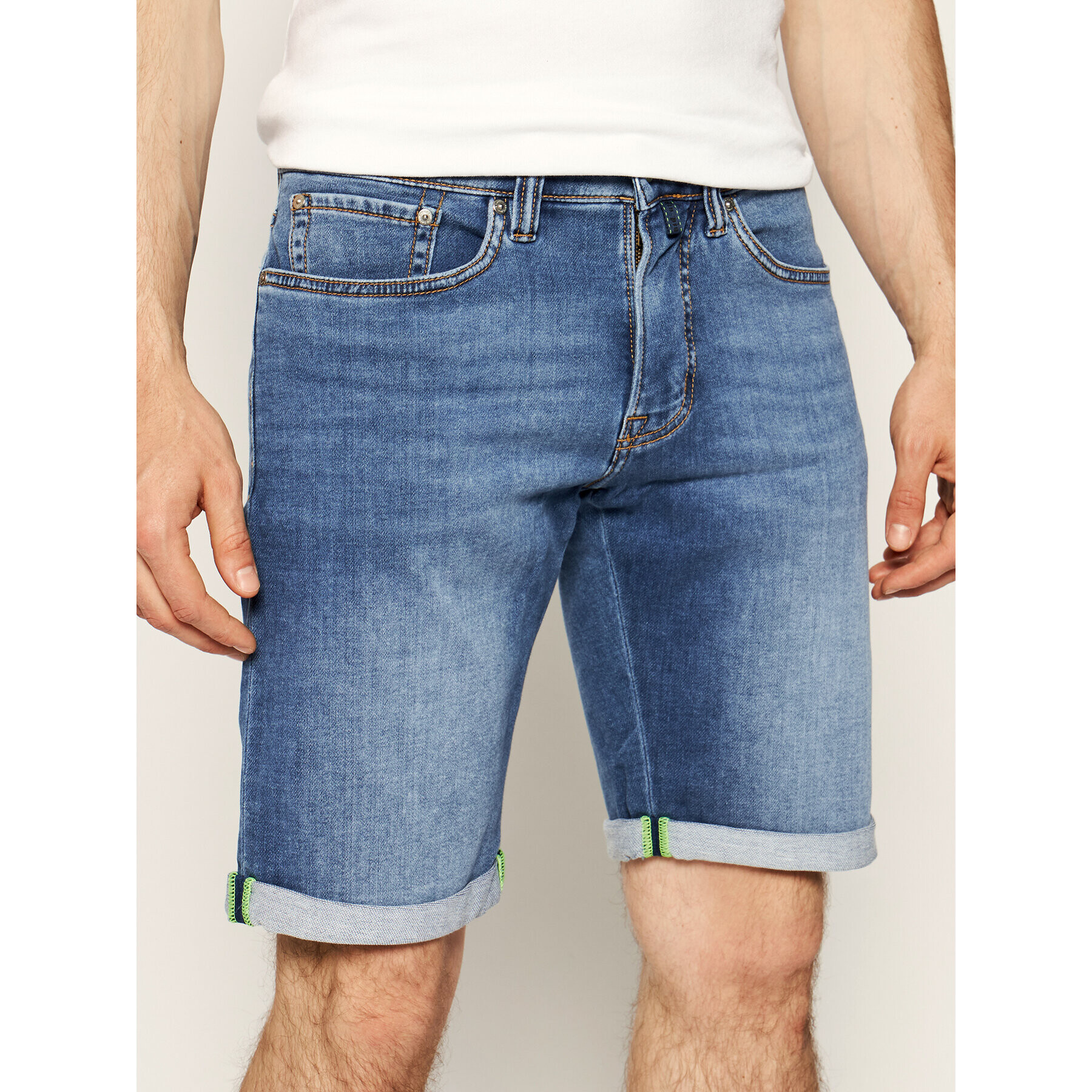 Pierre Cardin Дънкови шорти 3033/6100 Тъмносин Regular Fit - Pepit.bg