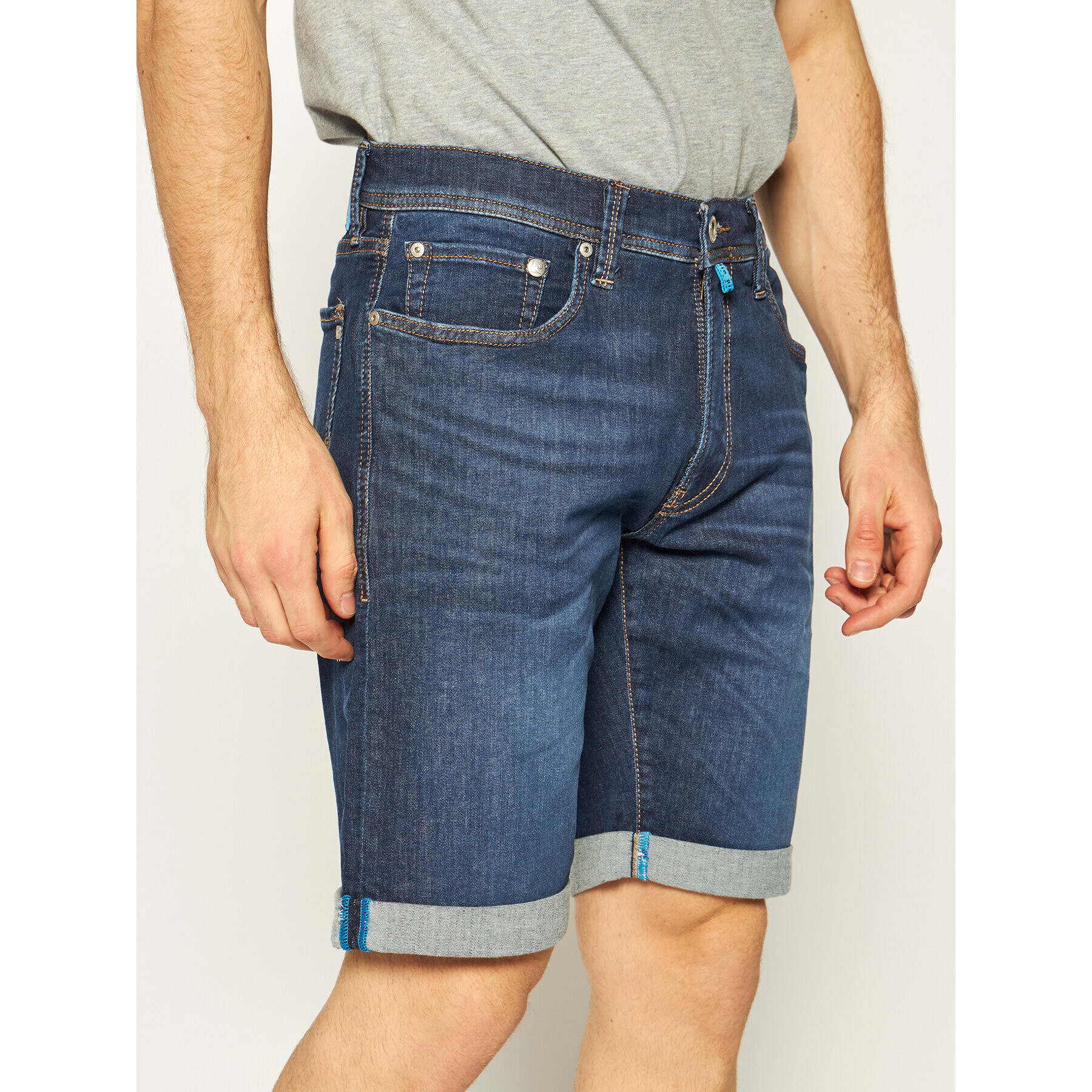 Pierre Cardin Дънкови шорти 3452/8882 Тъмносин Regular Fit - Pepit.bg