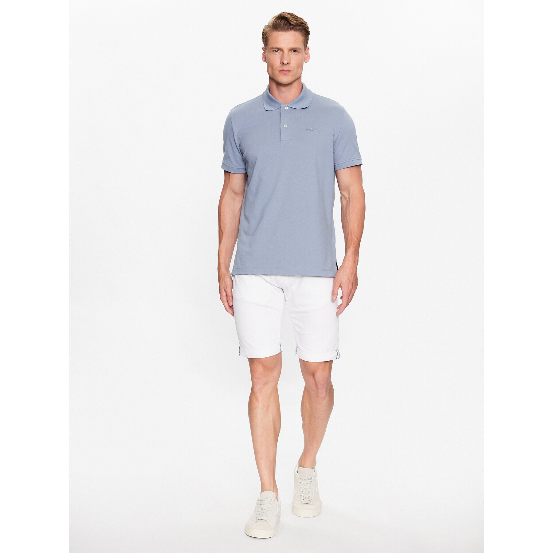 Pierre Cardin Дънкови шорти 34520/000/8066 Бял Regular Fit - Pepit.bg