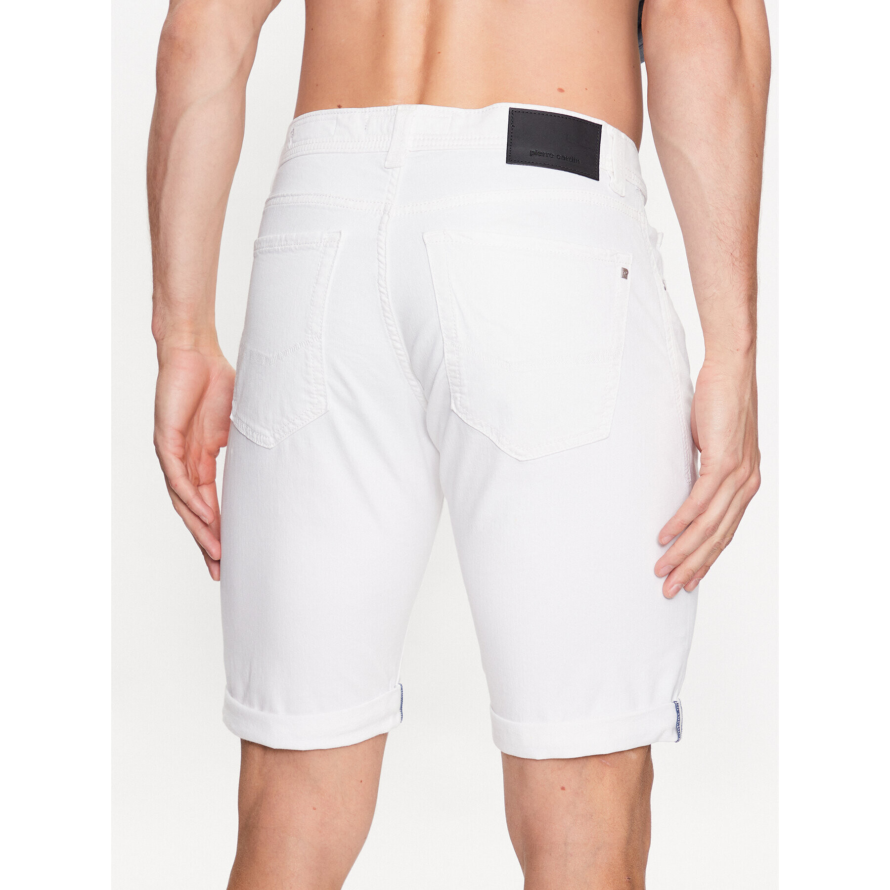 Pierre Cardin Дънкови шорти 34520/000/8066 Бял Regular Fit - Pepit.bg