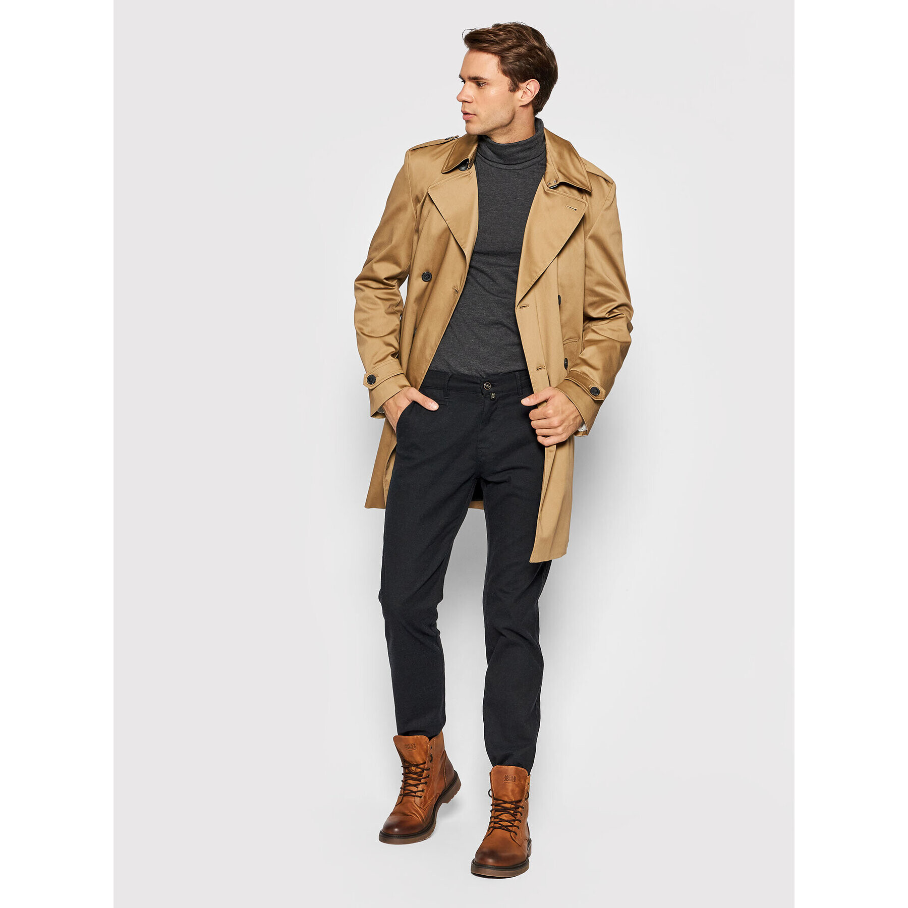 Pierre Cardin Поло 53273/000/1232 Сив Regular Fit - Pepit.bg