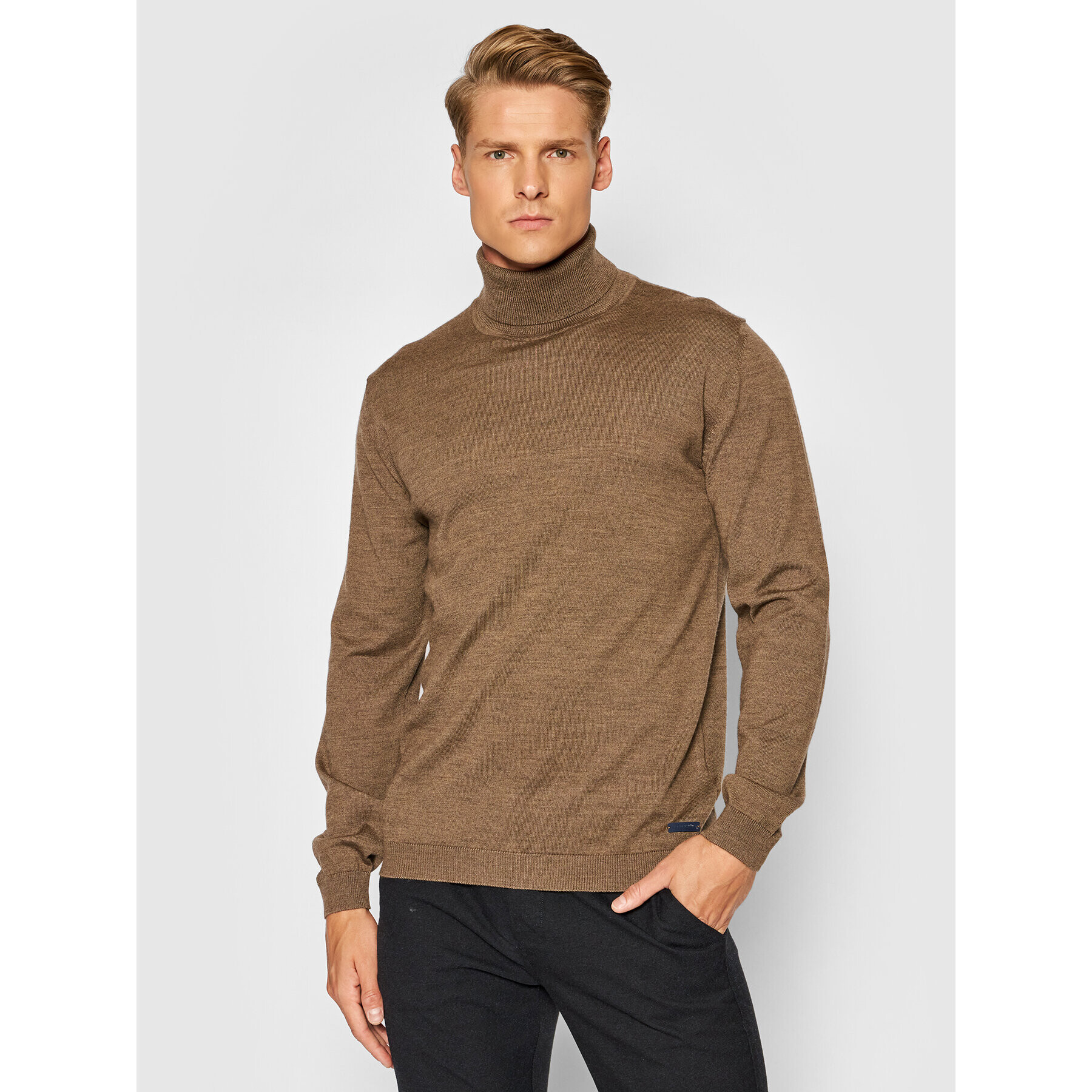 Pierre Cardin Поло 55603/000/12540 Кафяв Regular Fit - Pepit.bg