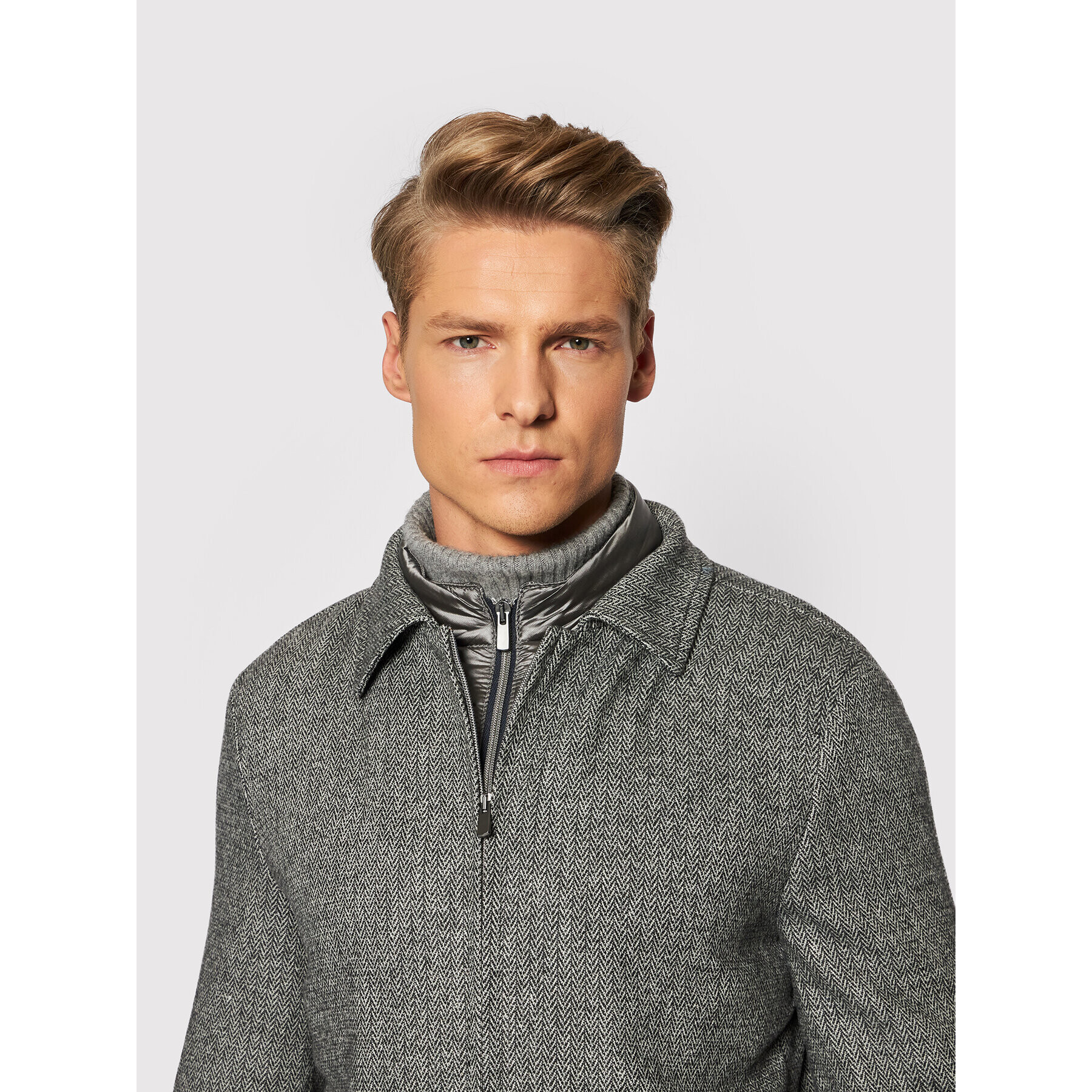 Pierre Cardin Преходно яке 40423/000/39175 Сив Regular Fit - Pepit.bg