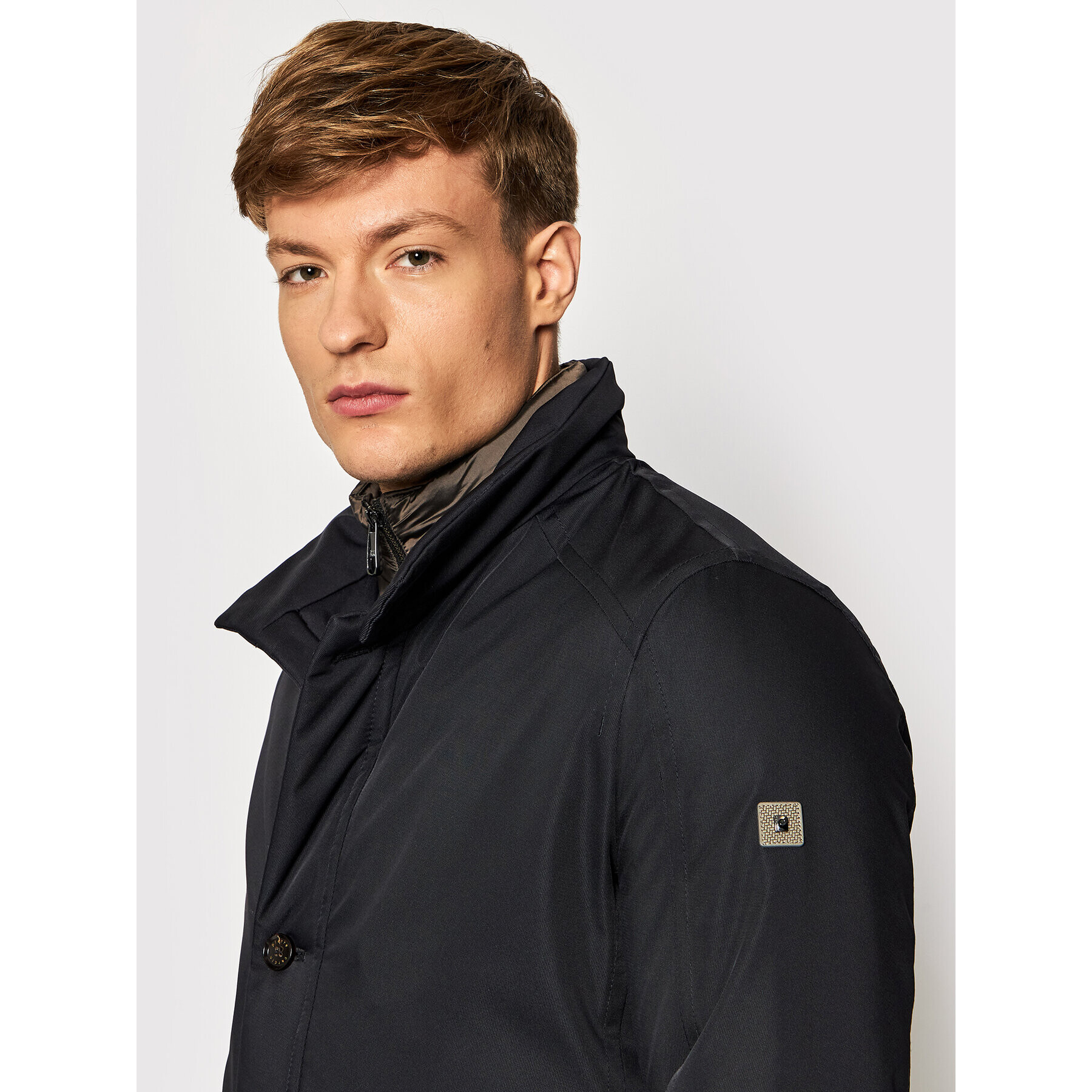Pierre Cardin Пухено яке 69340 Тъмносин Regular Fit - Pepit.bg