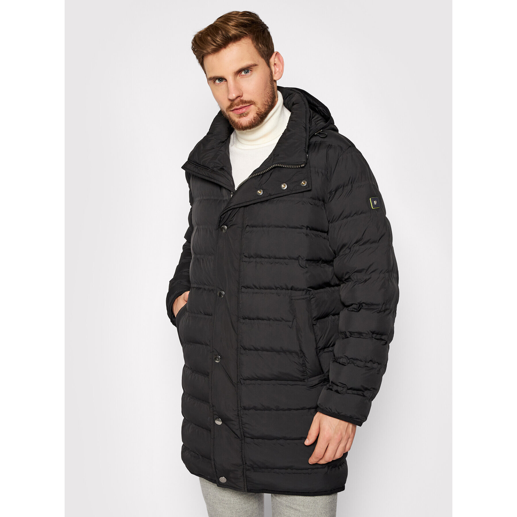 Pierre Cardin Пухено яке 71700/000/4740 Черен Regular Fit - Pepit.bg