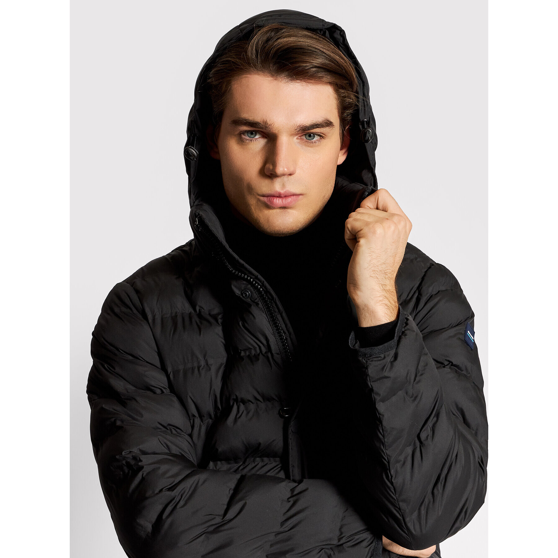 Pierre Cardin Пухено яке 73400/000/4740 Черен Modern Fit - Pepit.bg