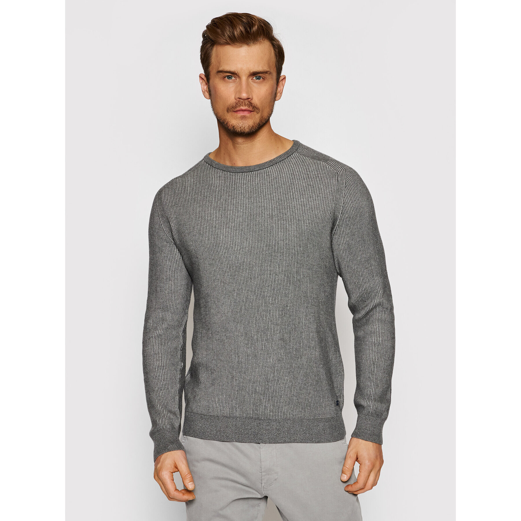 Pierre Cardin Пуловер 55320/000/12549 Сив Regular Fit - Pepit.bg