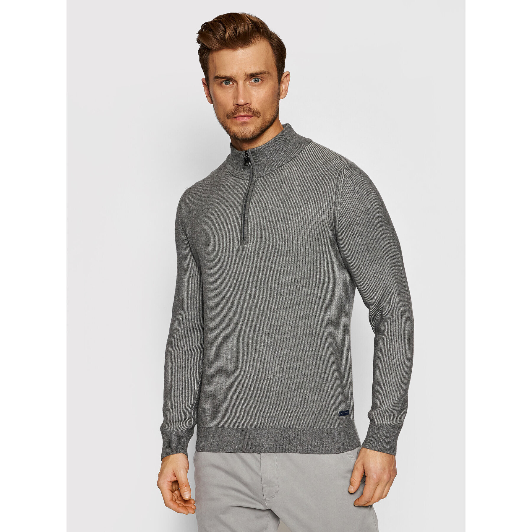 Pierre Cardin Пуловер 55322/000/12549 Сив Regular Fit - Pepit.bg