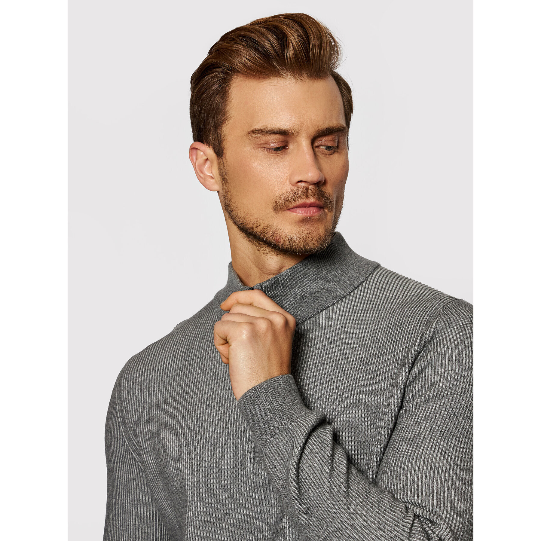 Pierre Cardin Пуловер 55322/000/12549 Сив Regular Fit - Pepit.bg