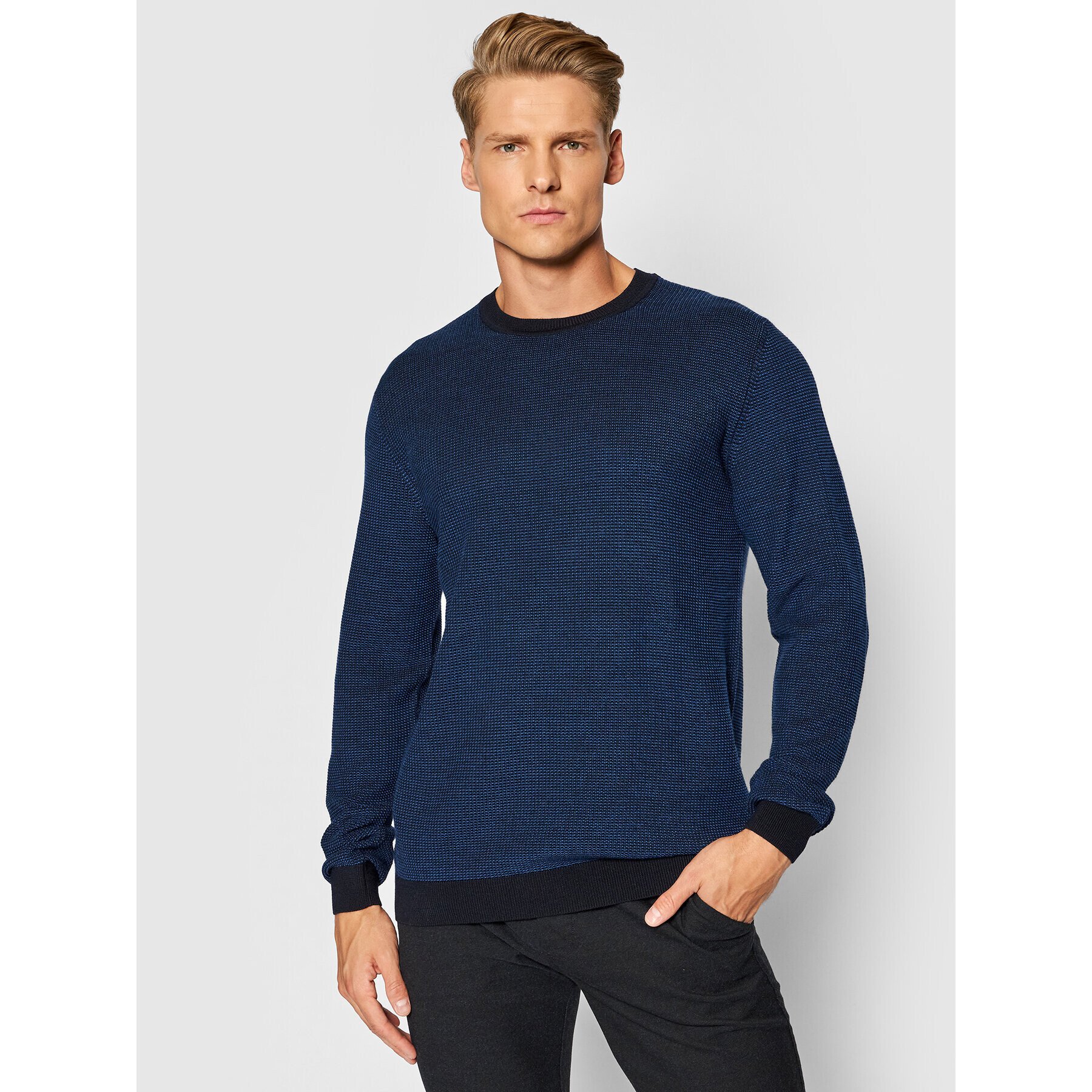 Pierre Cardin Пуловер 55400/000/12541 Тъмносин Regular Fit - Pepit.bg