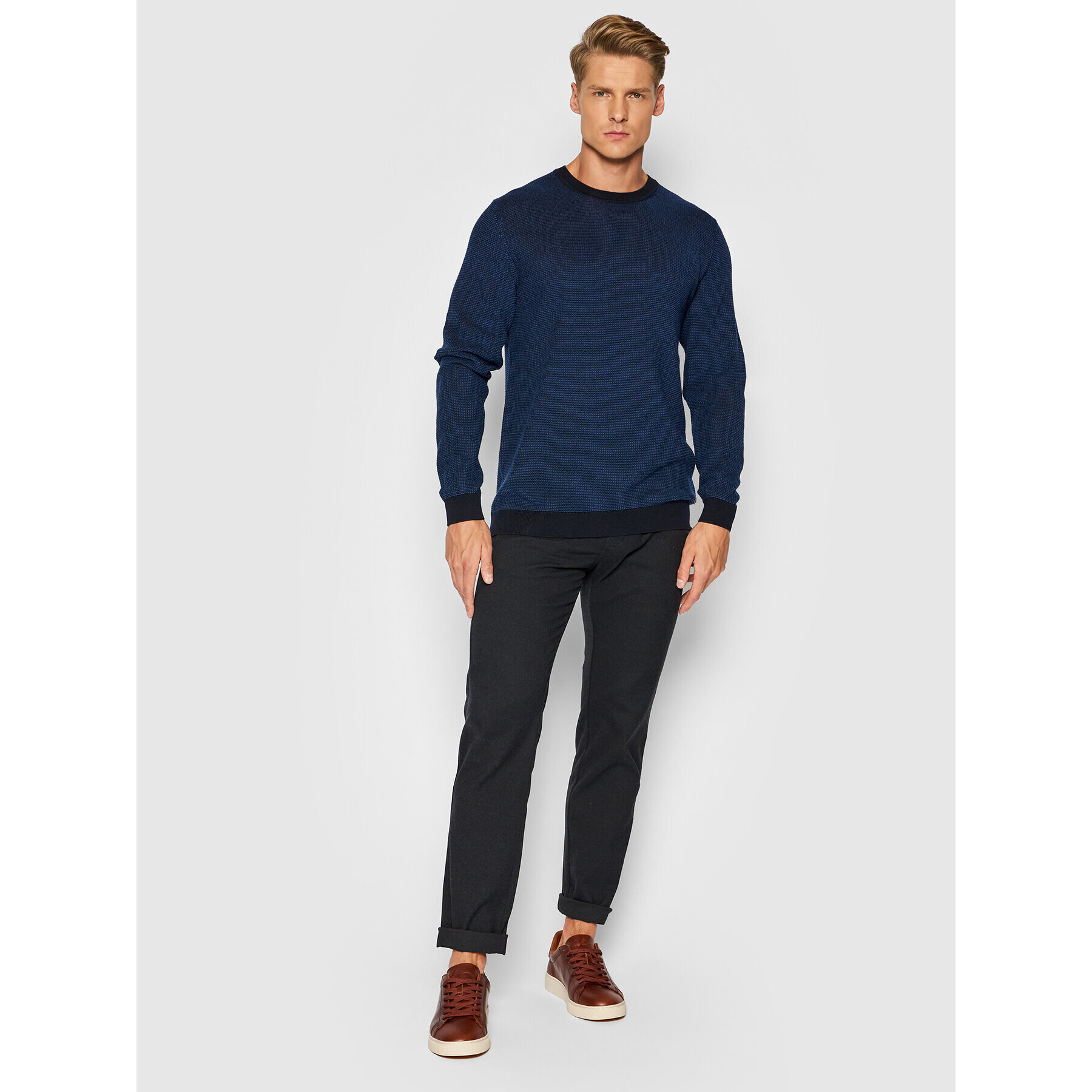 Pierre Cardin Пуловер 55400/000/12541 Тъмносин Regular Fit - Pepit.bg