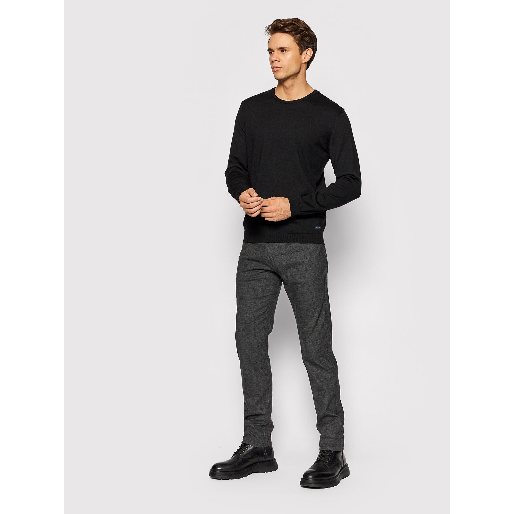 Pierre Cardin Пуловер 55600/000/12540 Черен Regular Fit - Pepit.bg