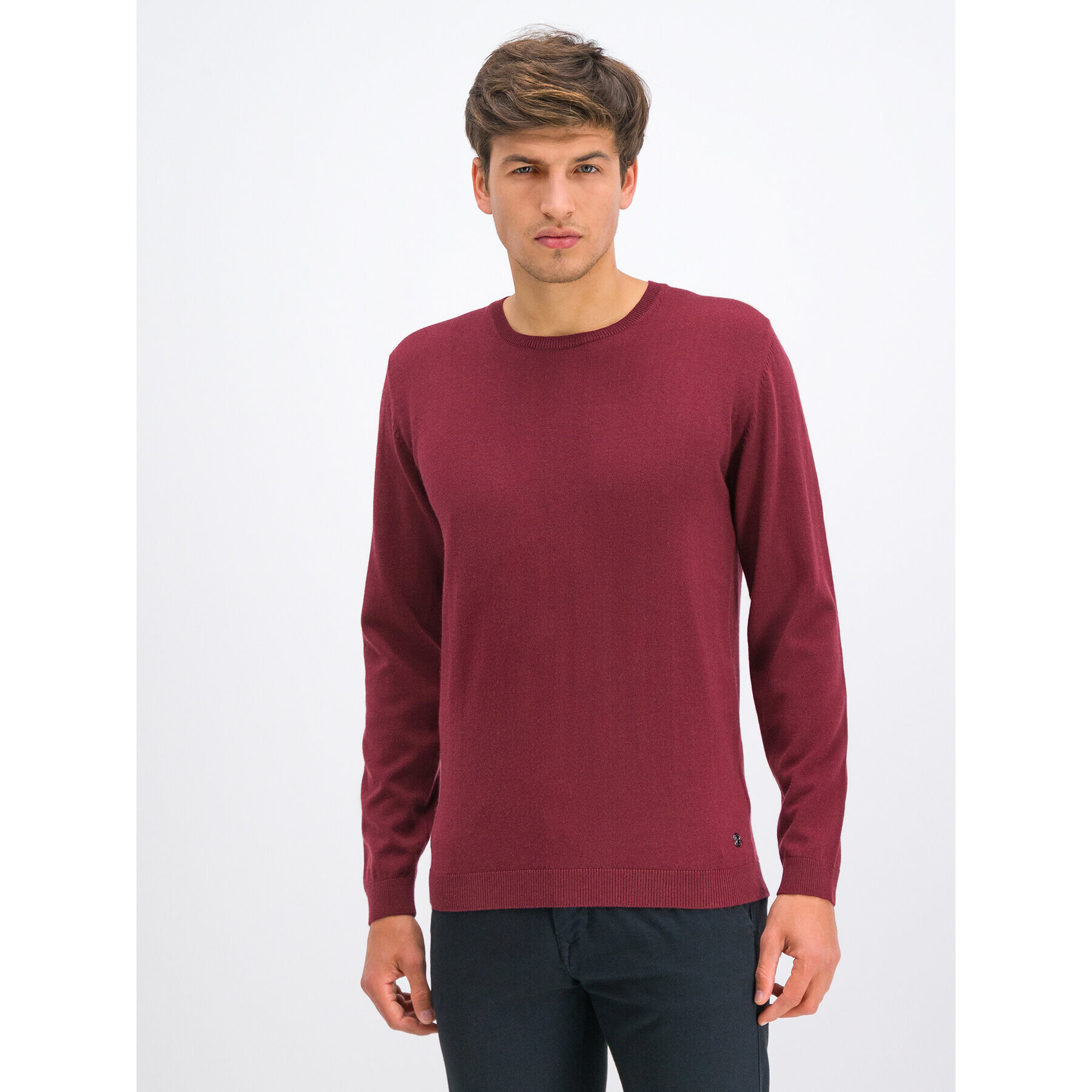Pierre Cardin Пуловер 55600/000/92535 Бордо Regular Fit - Pepit.bg