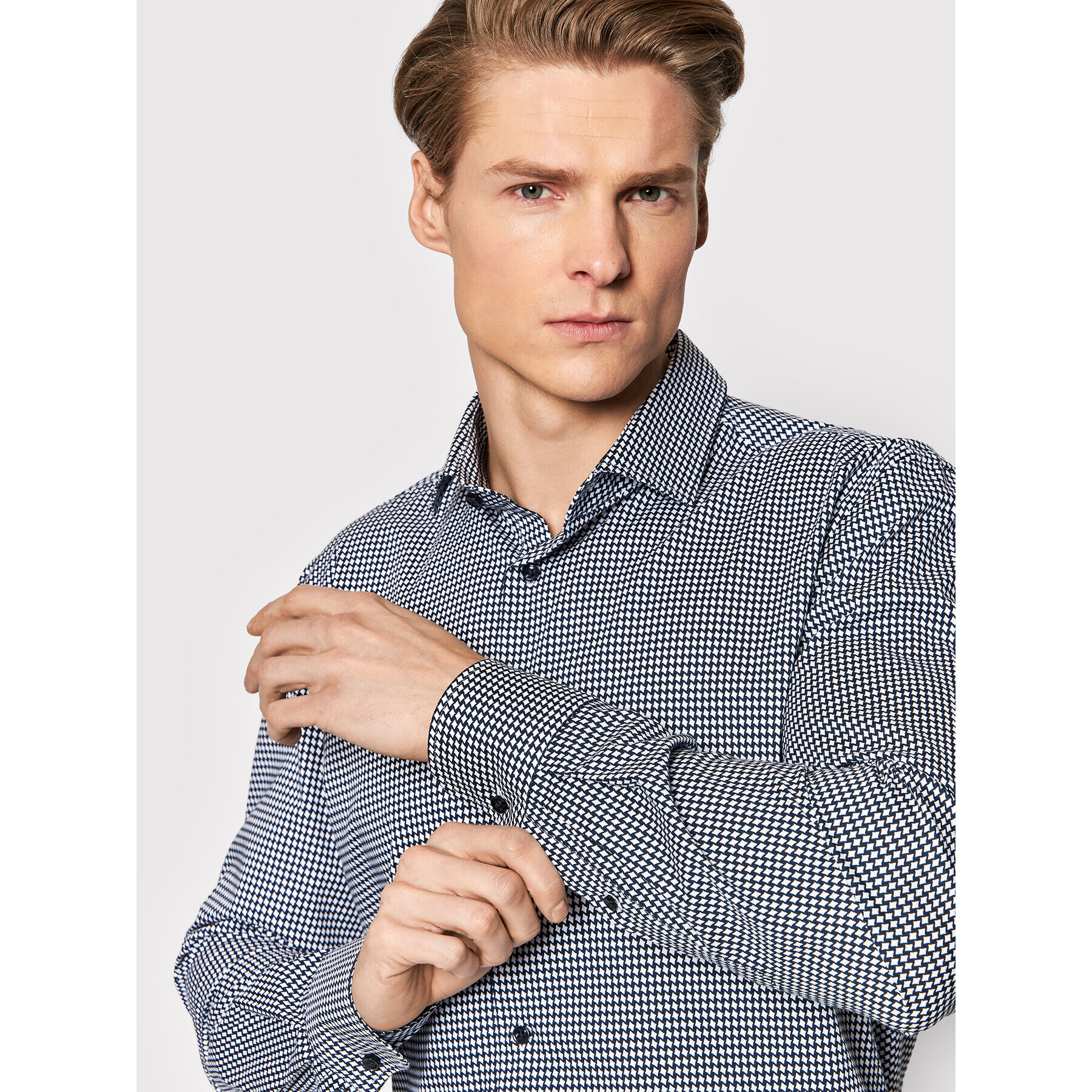 Pierre Cardin Риза 11401/000/006 Сив Tailored Fit - Pepit.bg