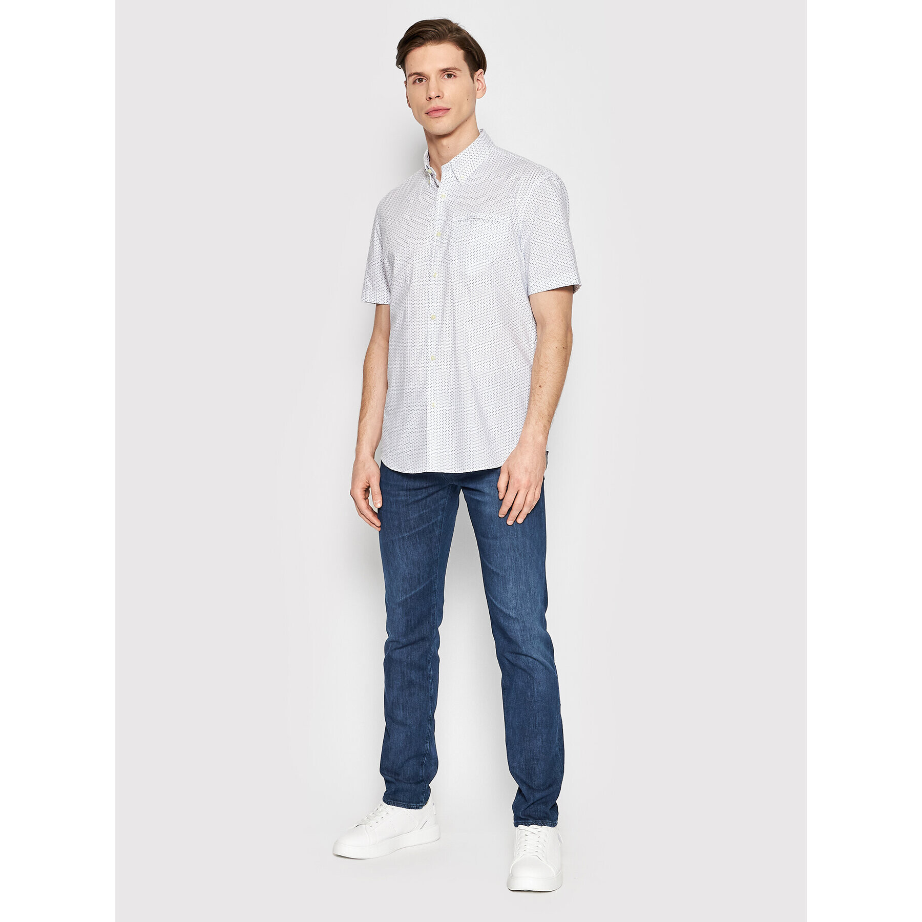 Pierre Cardin Риза 45003/000/0036 Бял Regular Fit - Pepit.bg