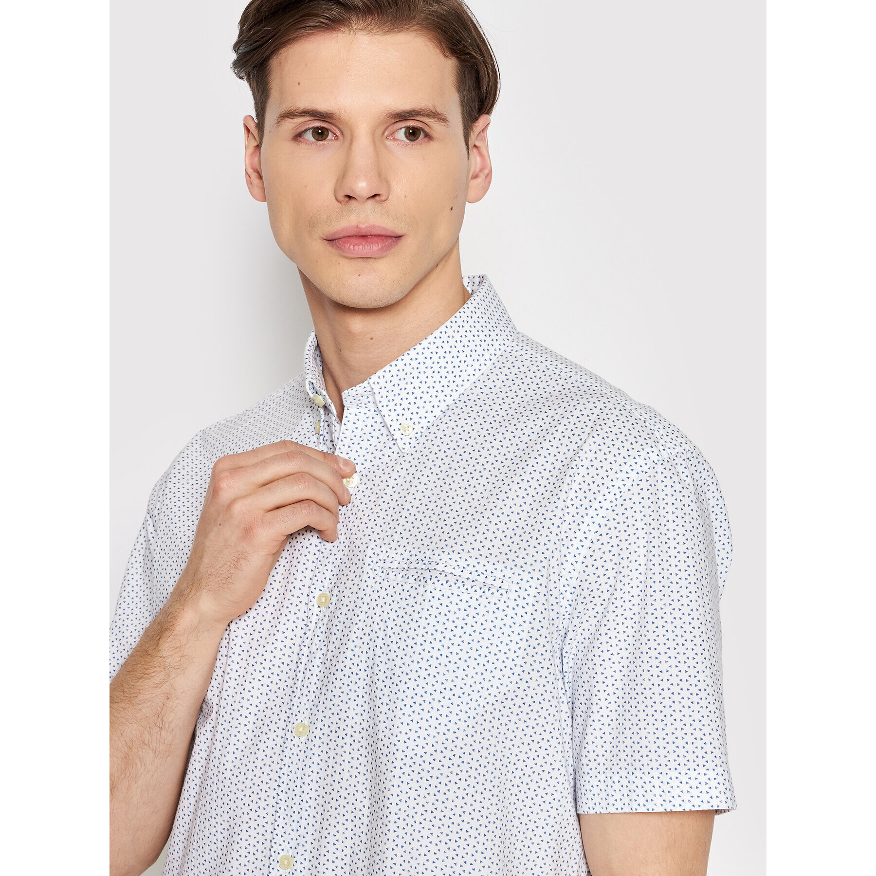 Pierre Cardin Риза 45003/000/0036 Бял Regular Fit - Pepit.bg