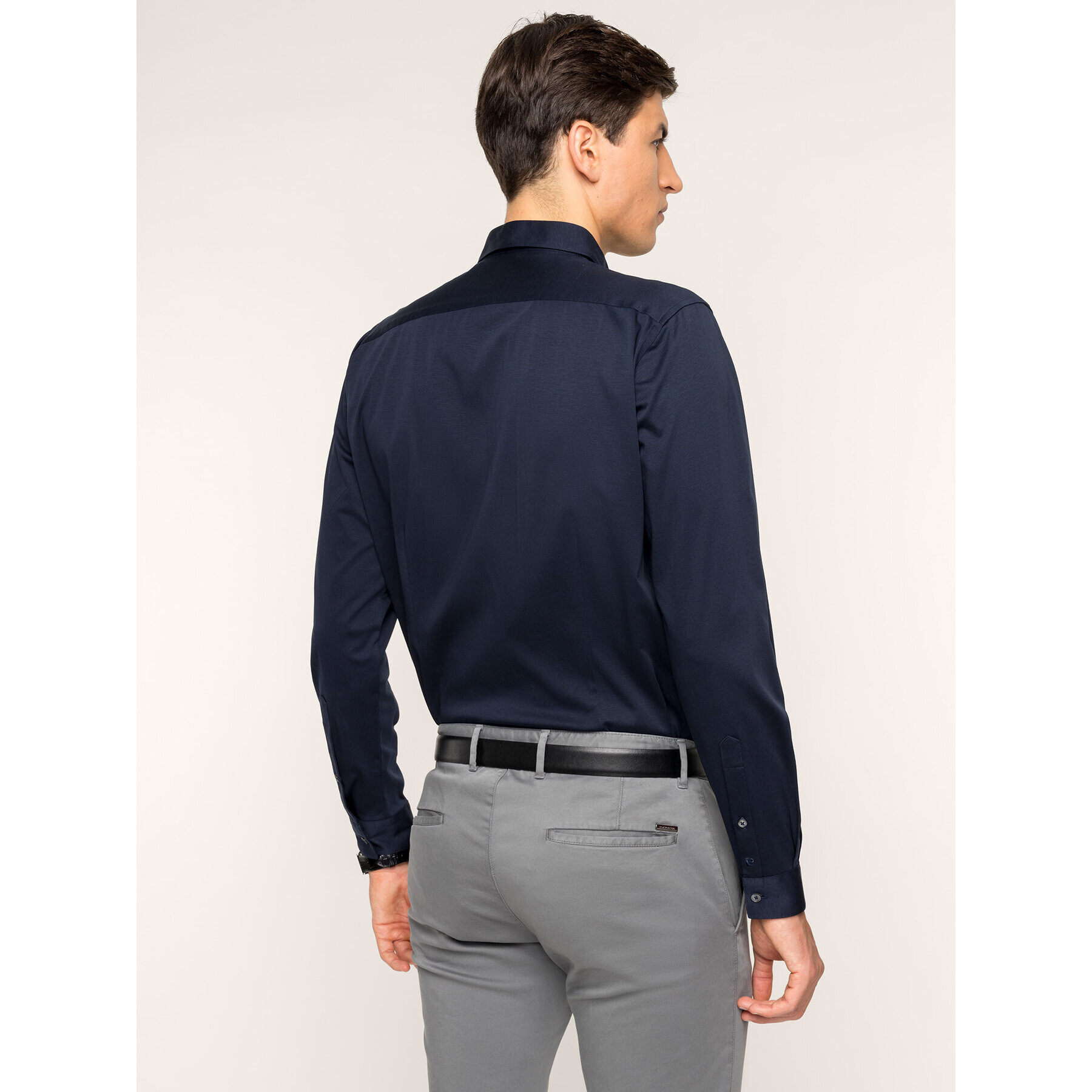 Pierre Cardin Риза 8800/000/26880 Тъмносин Slim Fit - Pepit.bg