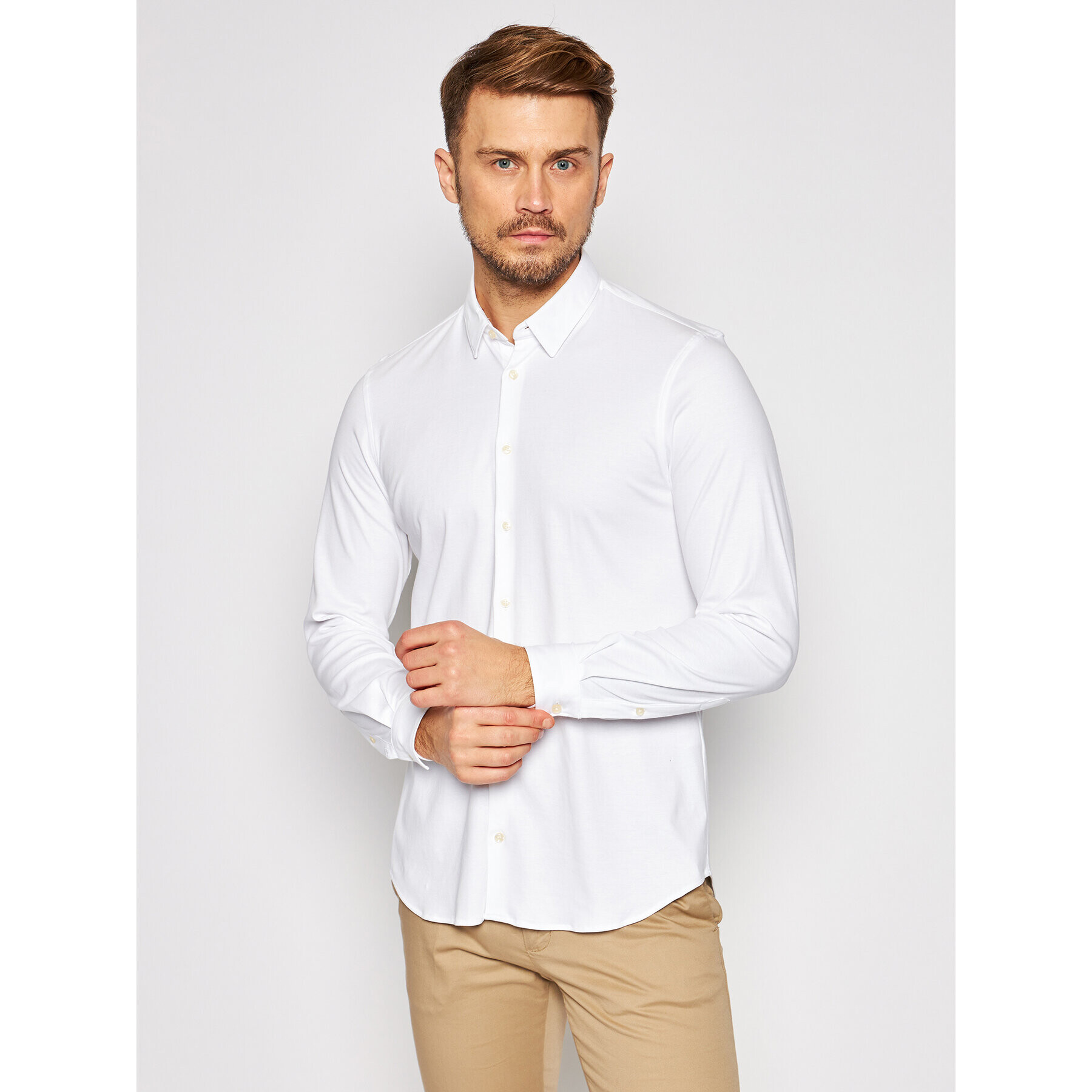 Pierre Cardin Риза 8800/000/27280 Бял Modern Fit - Pepit.bg