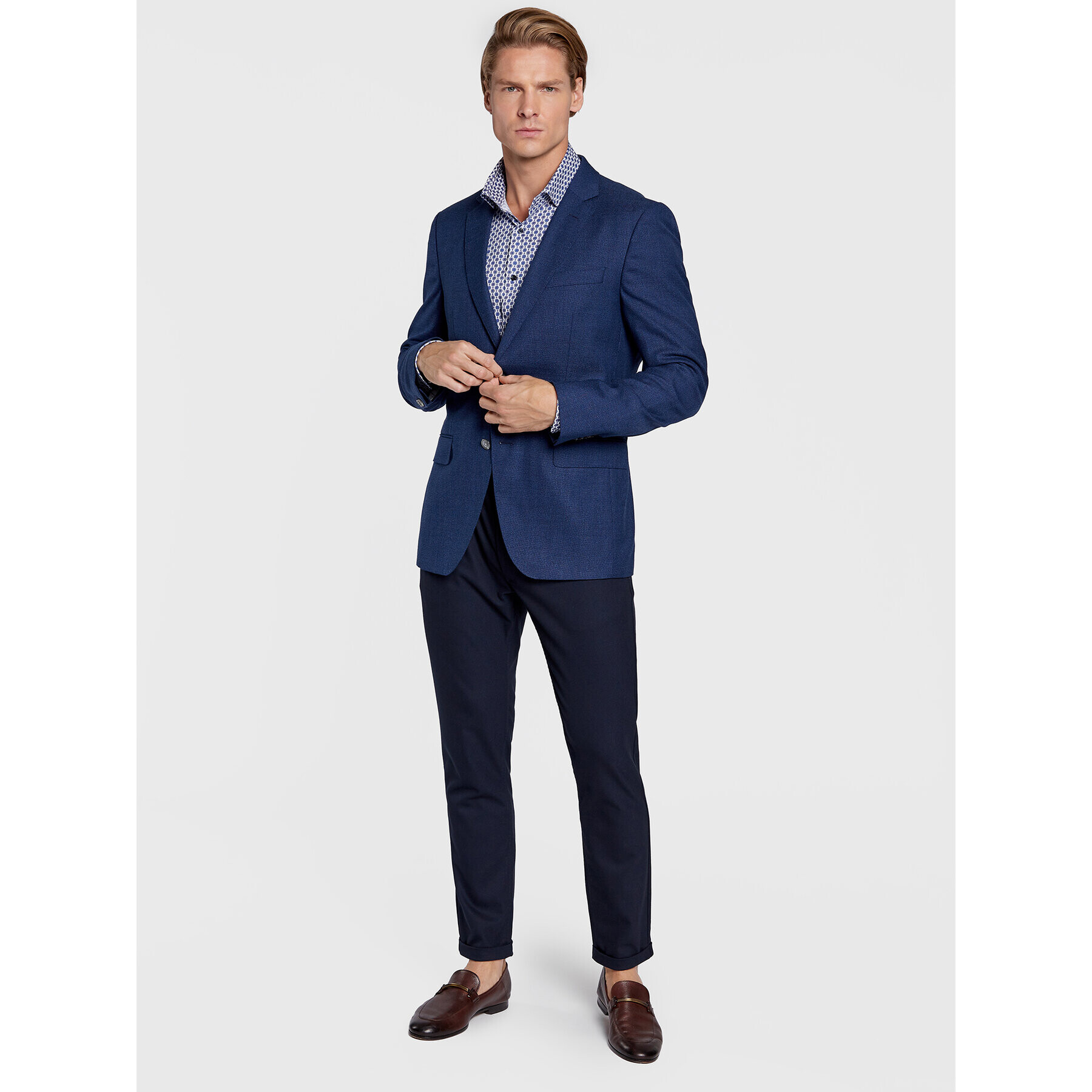 Pierre Cardin Риза C6 11401/000/0059 Син Tailored Fit - Pepit.bg