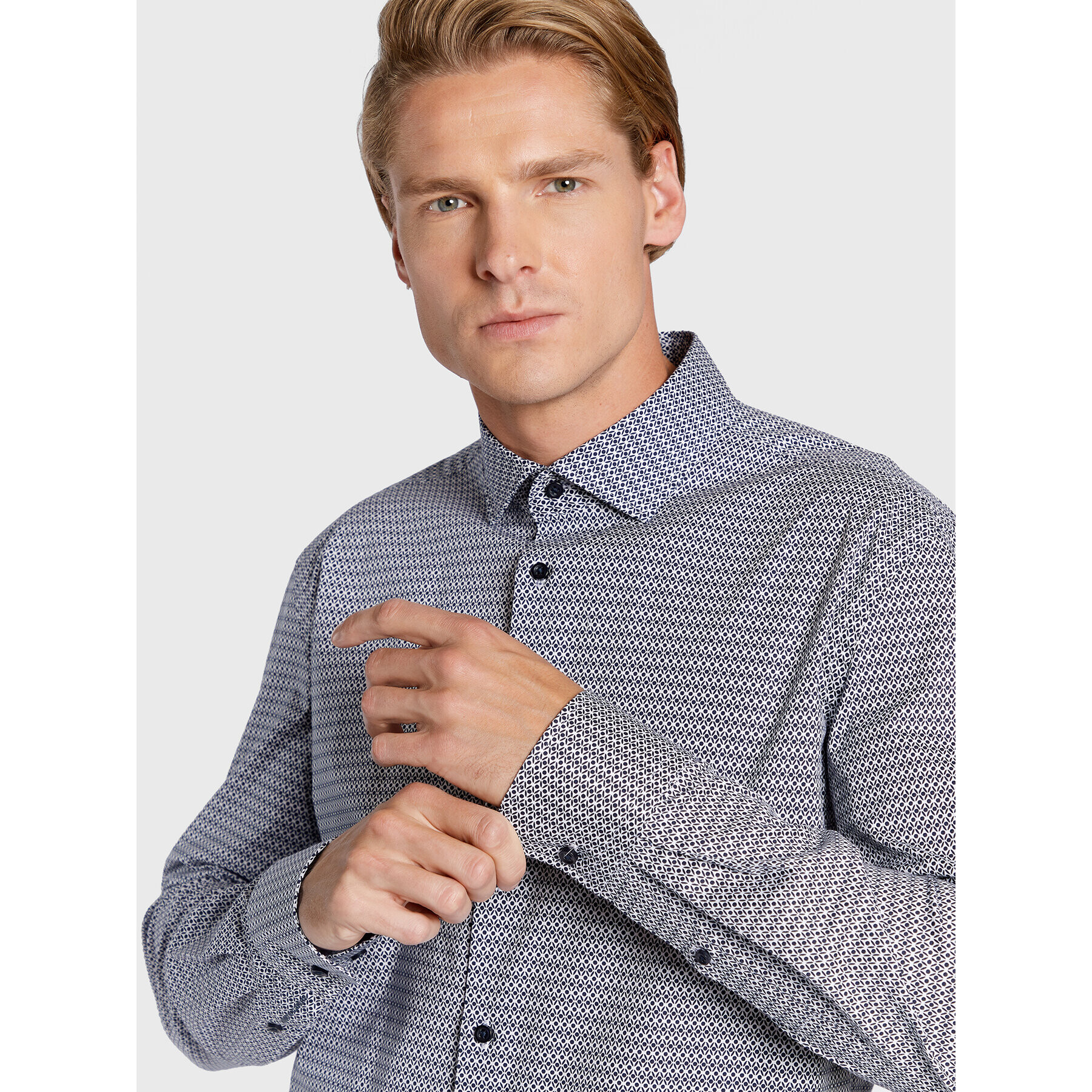 Pierre Cardin Риза C6 11401/000/0060 Тъмносин Tailored Fit - Pepit.bg