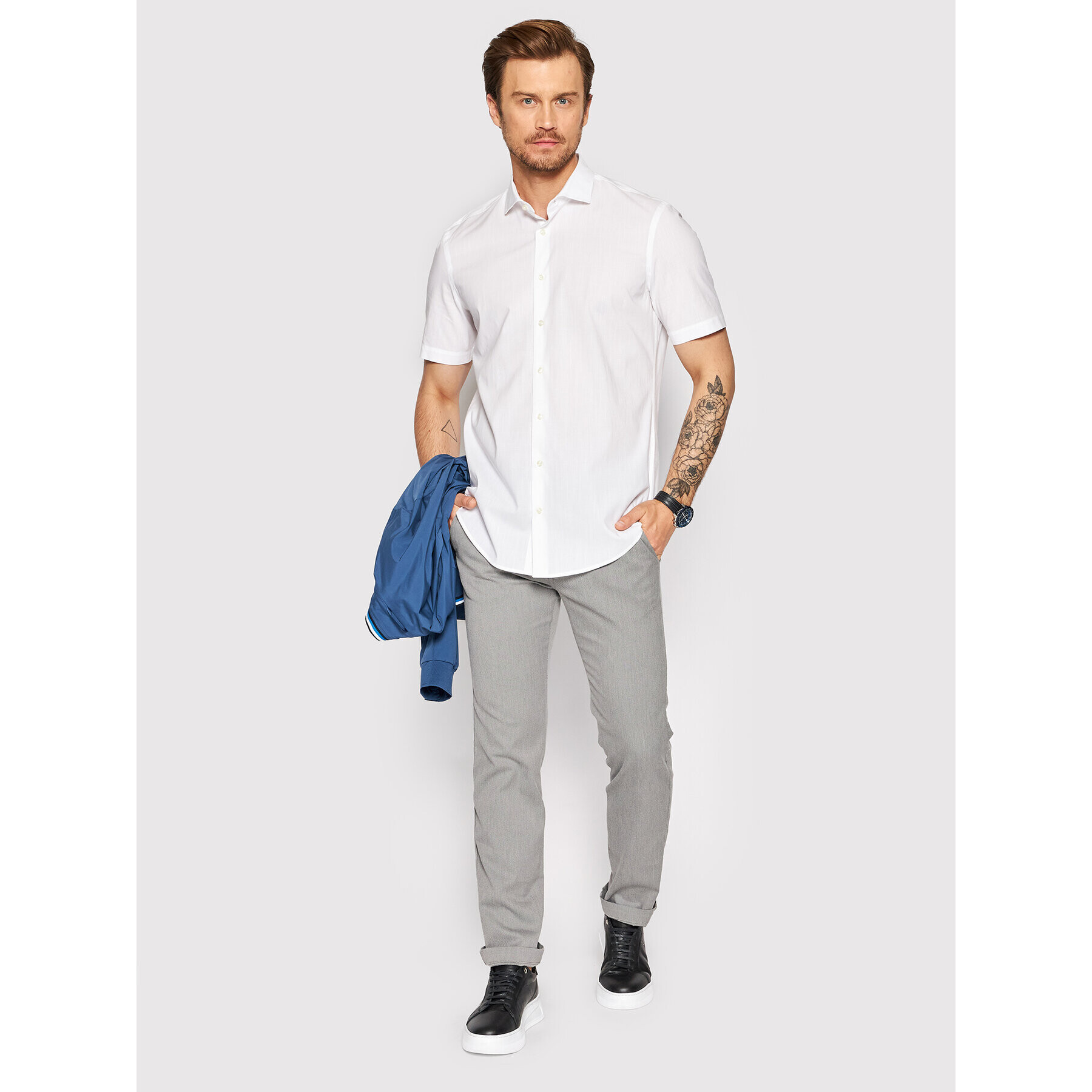 Pierre Cardin Риза C6 15400/000/0004 Бял Regular Fit - Pepit.bg