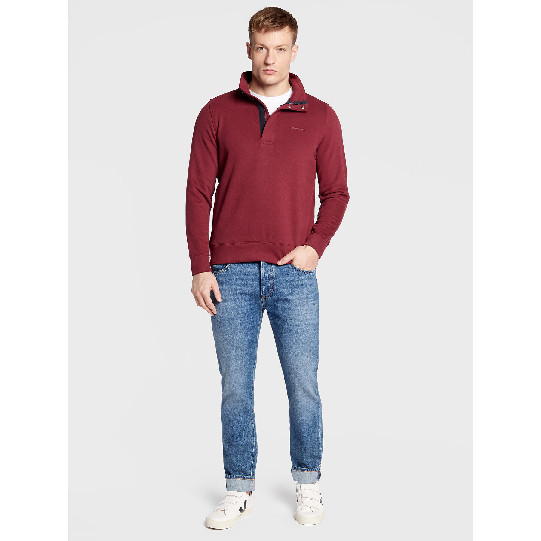 Pierre Cardin Суитшърт 40042/000/4010 Бордо Regular Fit - Pepit.bg