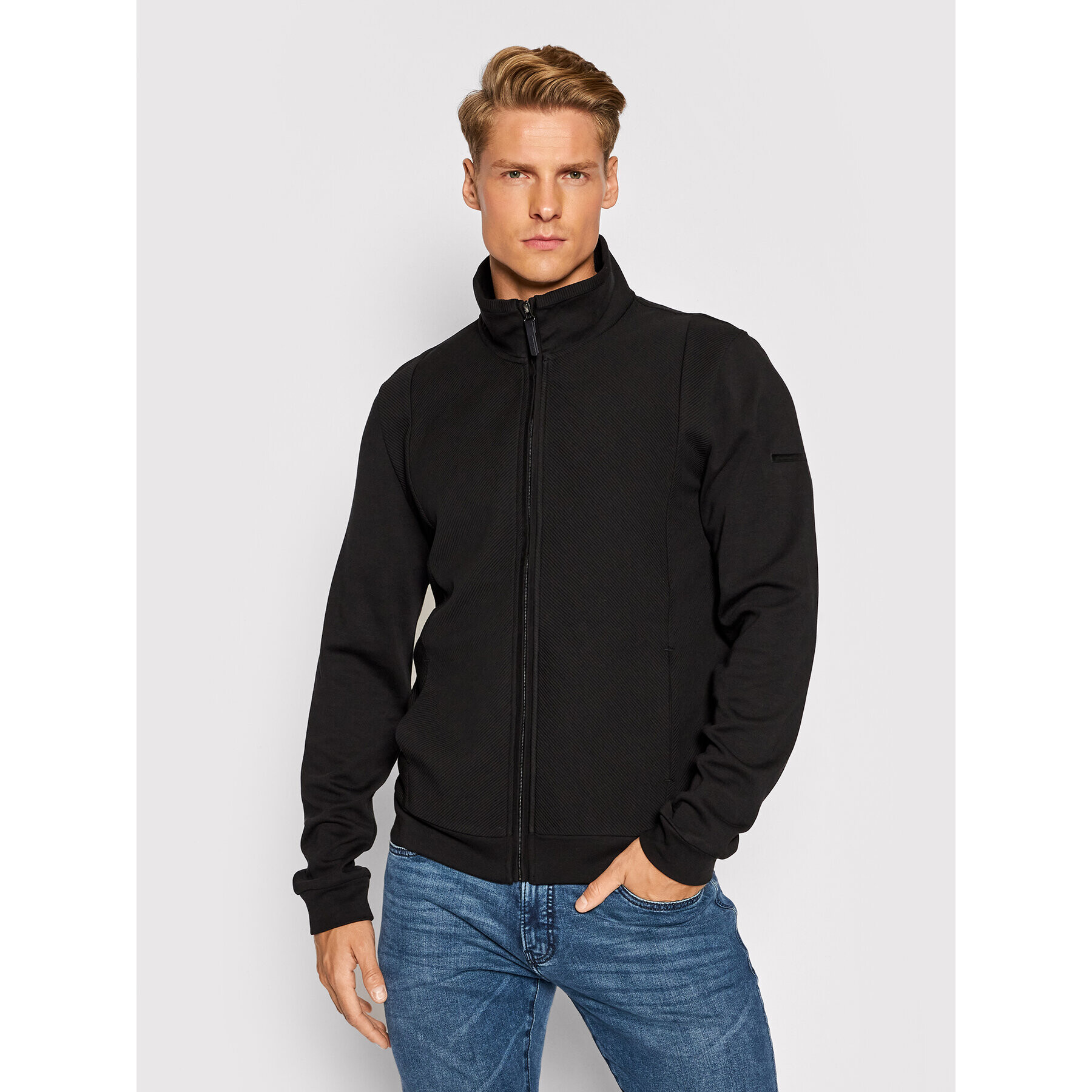 Pierre Cardin Суитшърт 54739/000/12428 Черен Regular Fit - Pepit.bg