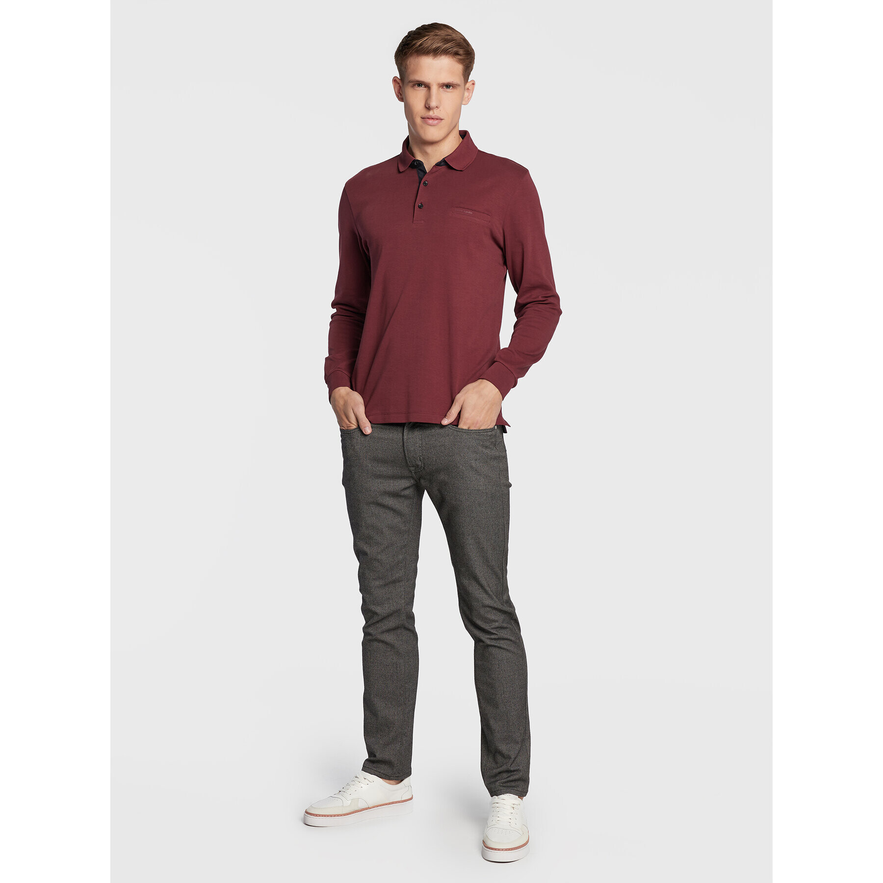 Pierre Cardin Текстилни панталони 30947/000/1016 Сив Lyon Tapered Fit - Pepit.bg