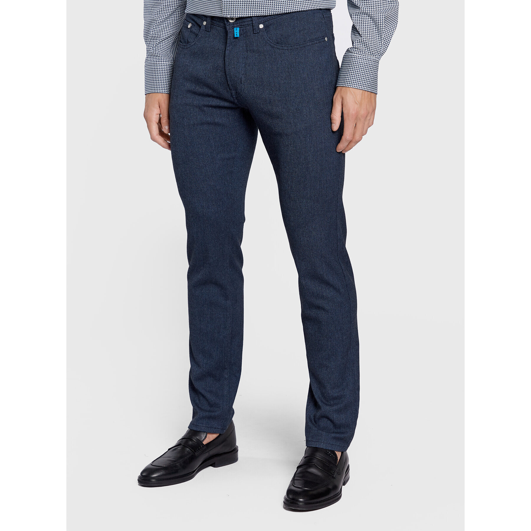 Pierre Cardin Текстилни панталони 30947/000/1016 Тъмносин Lyon Tapered Fit - Pepit.bg