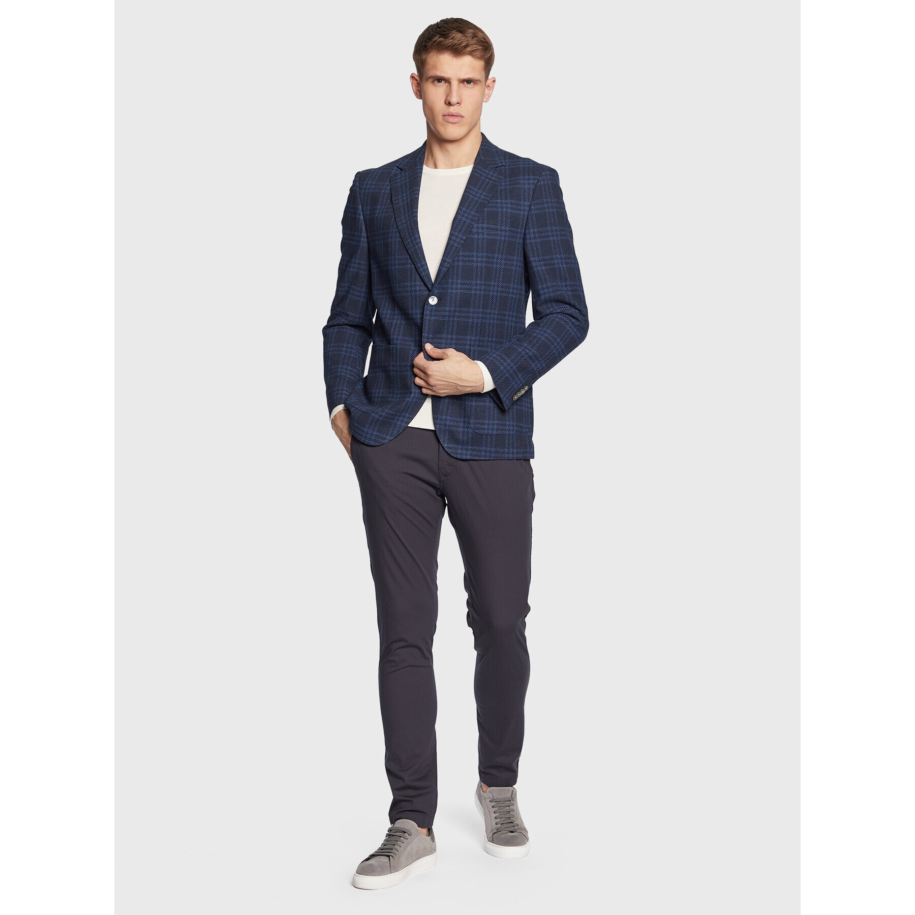 Pierre Cardin Текстилни панталони 33757/000/4002 Тъмносин Slim Fit - Pepit.bg