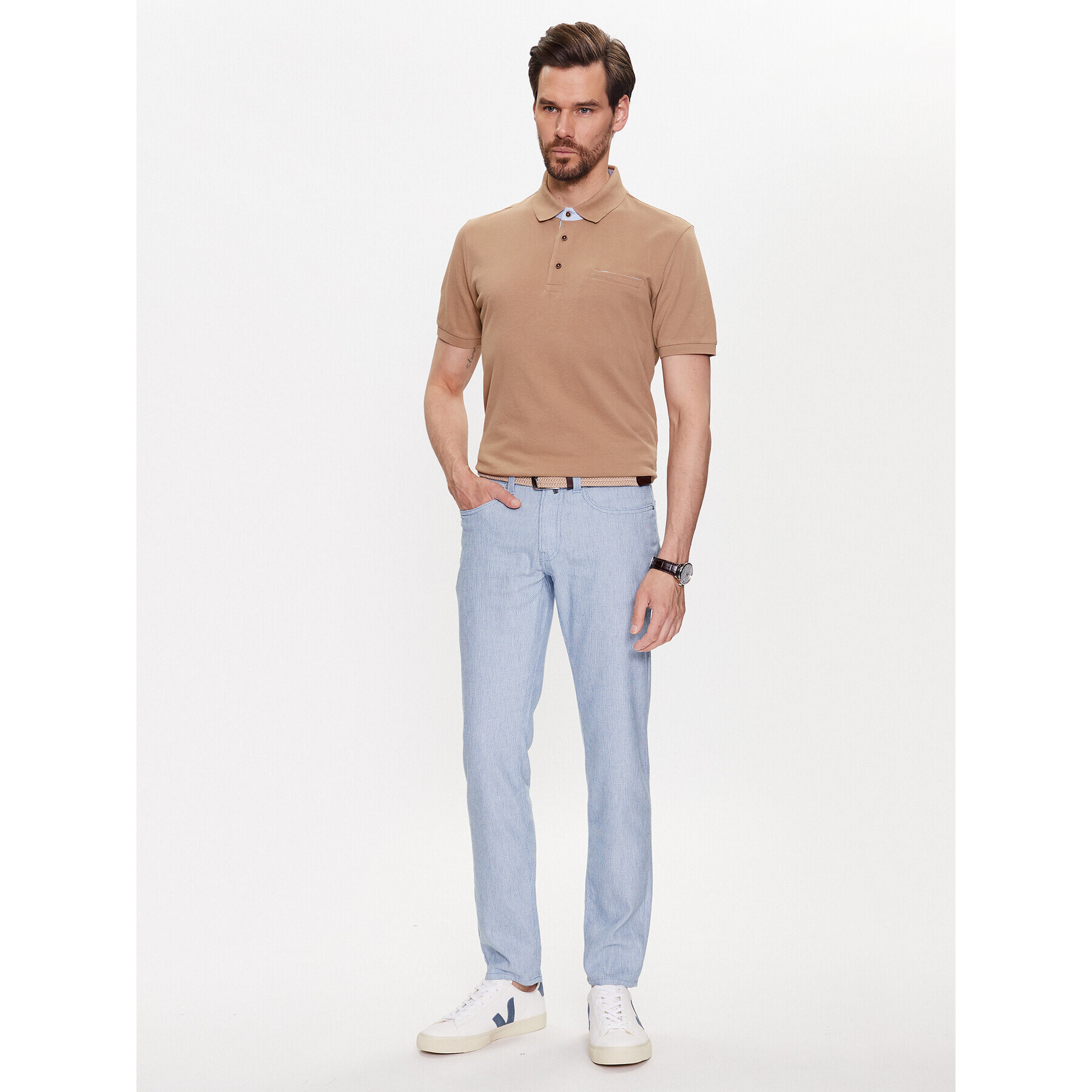 Pierre Cardin Текстилни панталони 34540/000/5007 Син Modern Fit - Pepit.bg