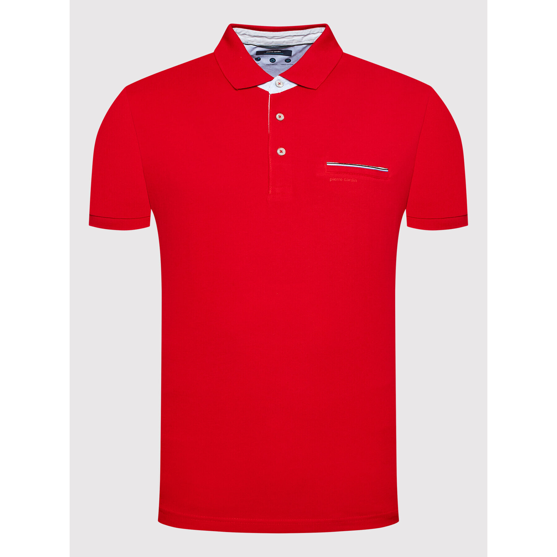 Pierre Cardin Тениска с яка и копчета 20004/000/2000 Червен Regular Fit - Pepit.bg