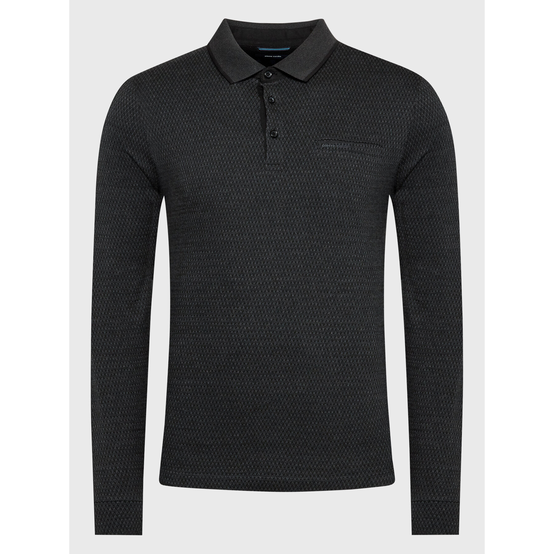 Pierre Cardin Тениска с яка и копчета 30154/000/3010 Сив Regular Fit - Pepit.bg