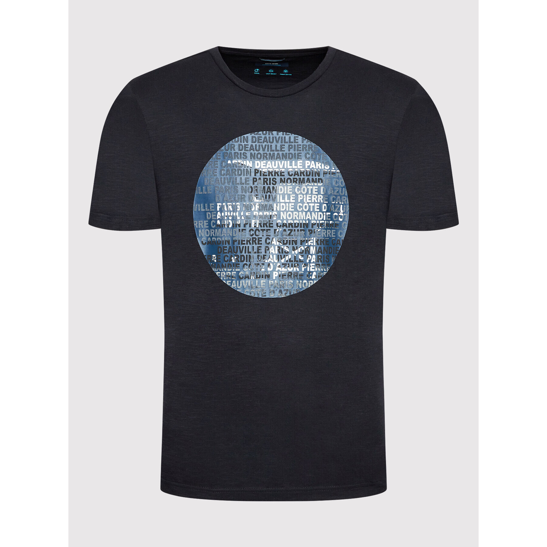 Pierre Cardin Тишърт 20360/000/2027 Черен Regular Fit - Pepit.bg