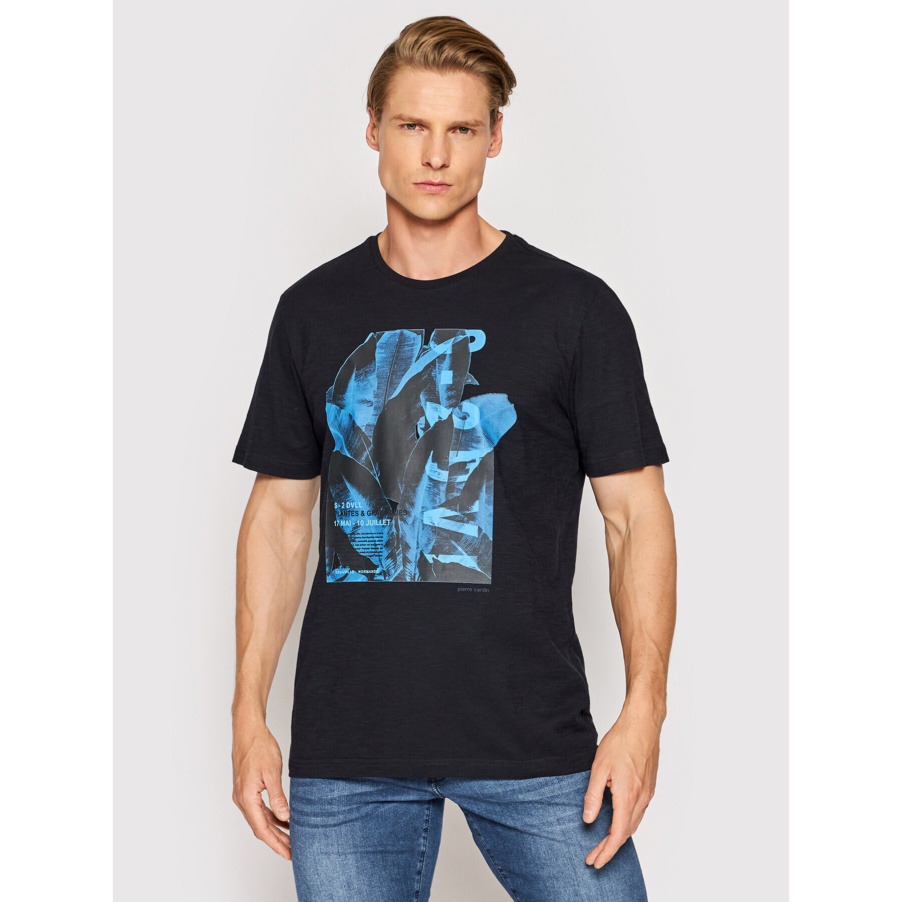 Pierre Cardin Тишърт 20370/000/2027 Черен Regular Fit - Pepit.bg