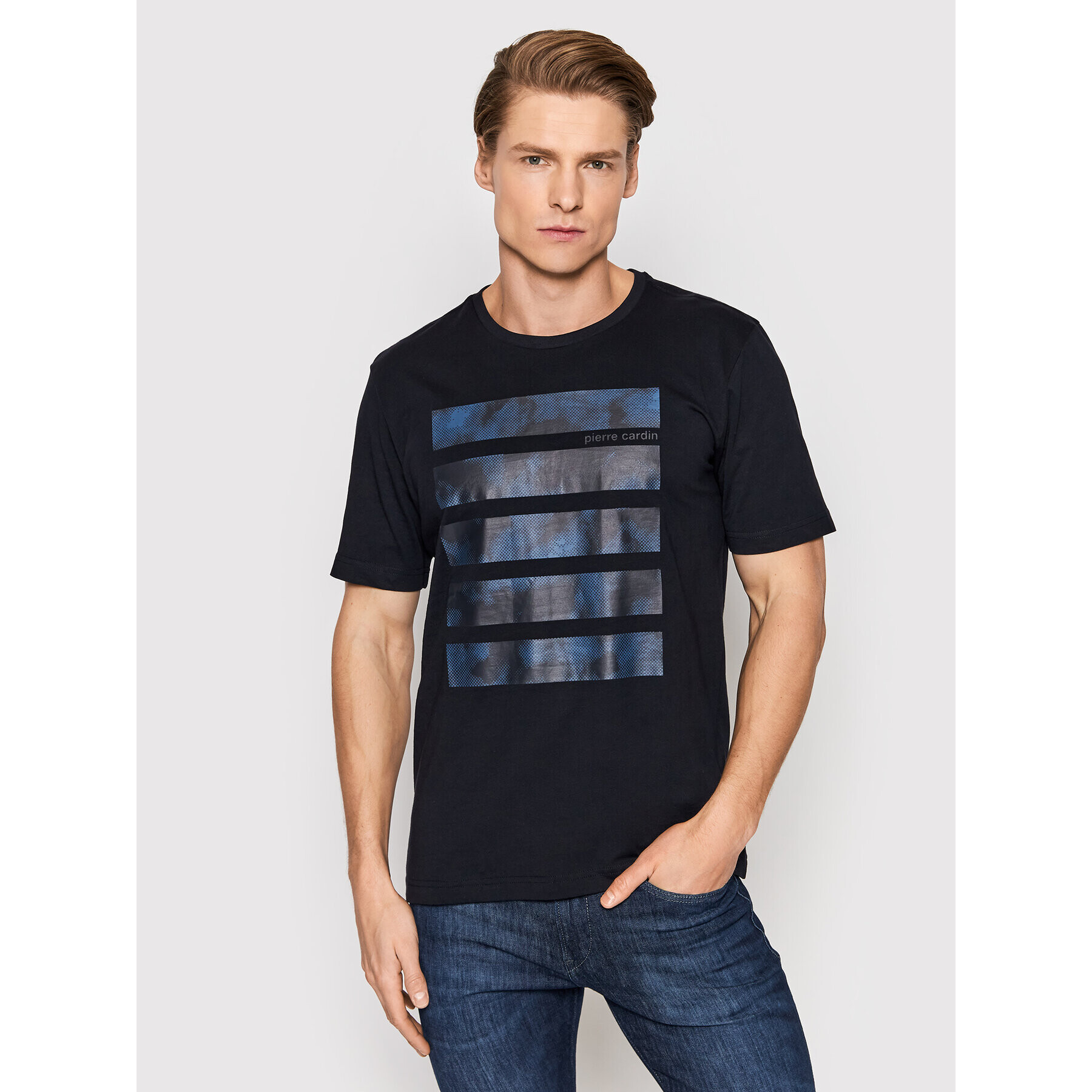 Pierre Cardin Тишърт 20400/000/2028 Тъмносин Regular Fit - Pepit.bg