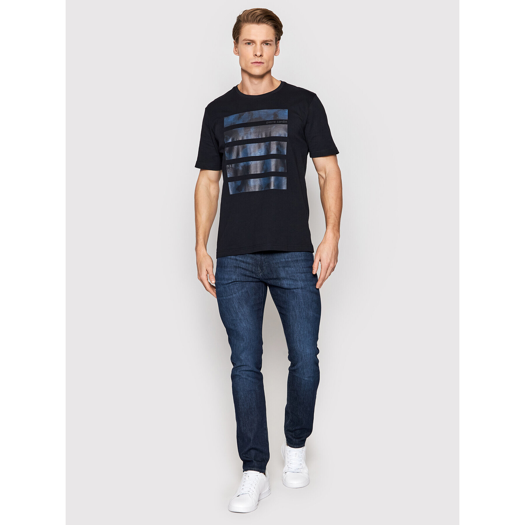Pierre Cardin Тишърт 20400/000/2028 Тъмносин Regular Fit - Pepit.bg