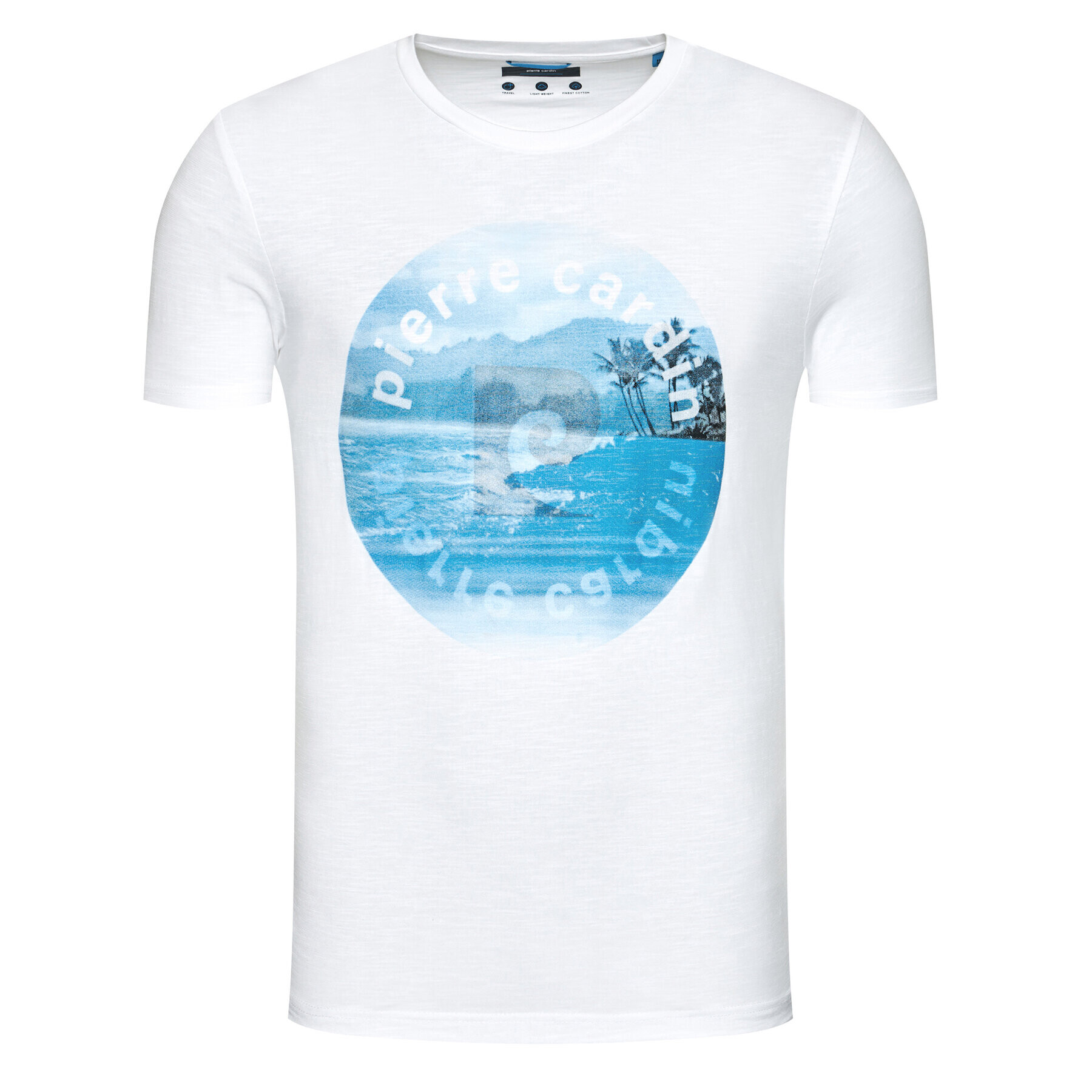 Pierre Cardin Тишърт 52630/000/11275 Бял Regular Fit - Pepit.bg