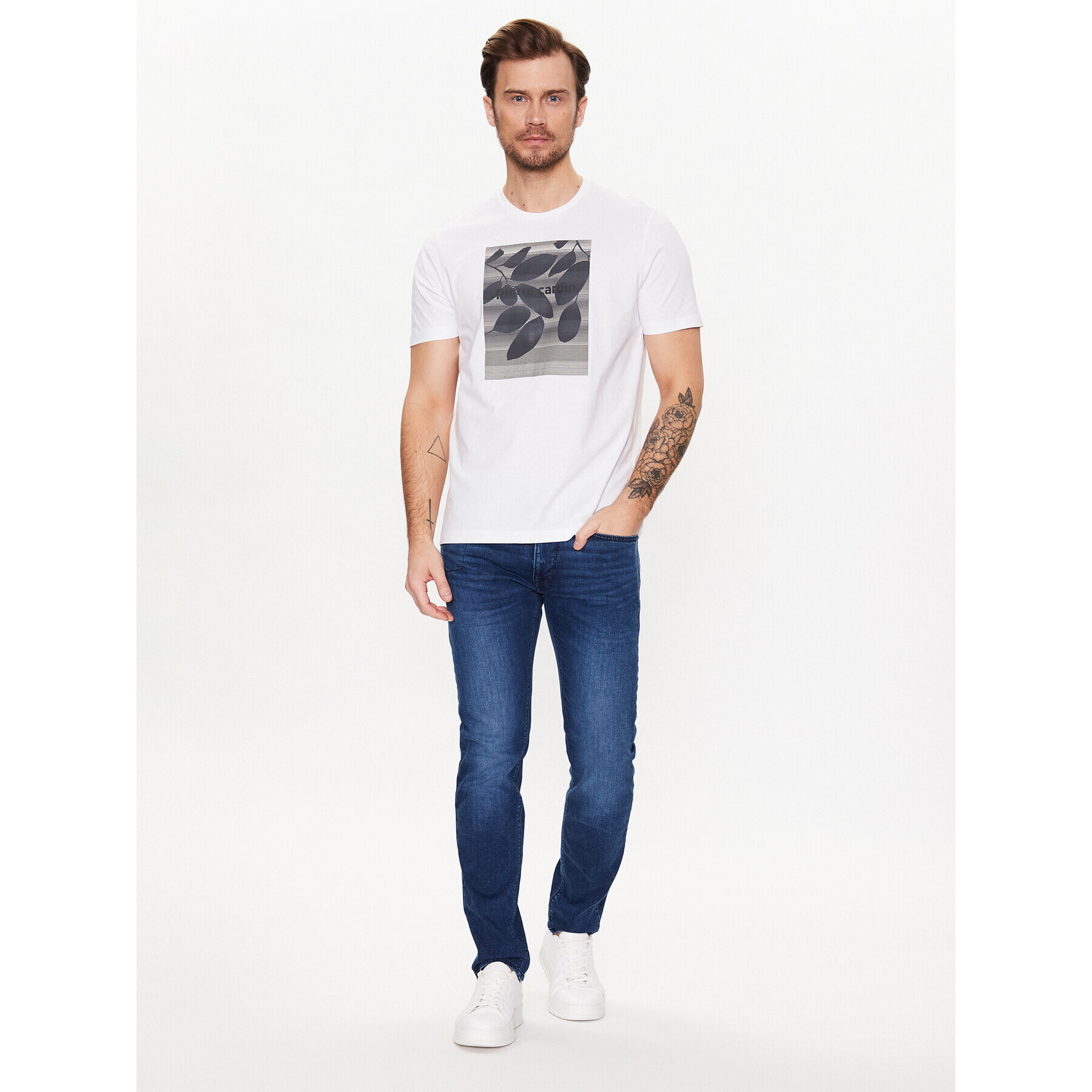 Pierre Cardin Тишърт C5 20830/000/2060 Бял Regular Fit - Pepit.bg