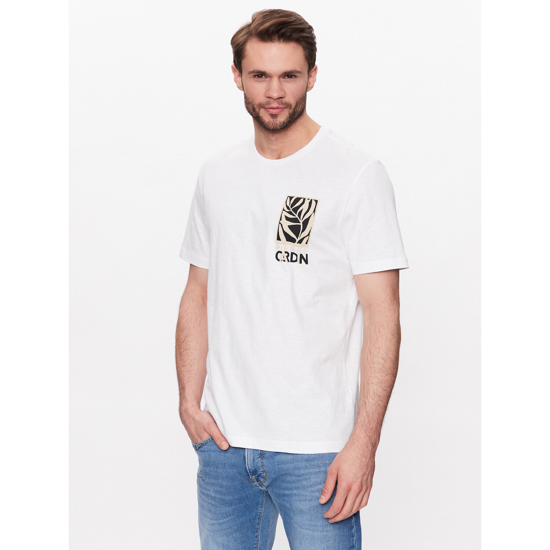 Pierre Cardin Тишърт C5 20850/000/2059 Бял Regular Fit - Pepit.bg